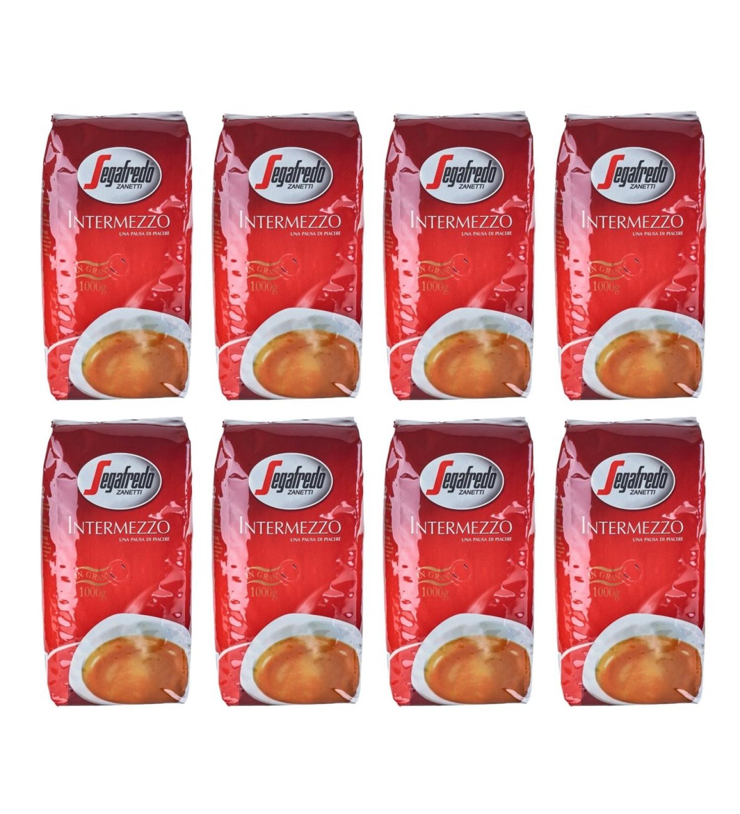Grains de toute segafredo Intermezzo Lot de 8 kg 1 kg (Lot de 8)