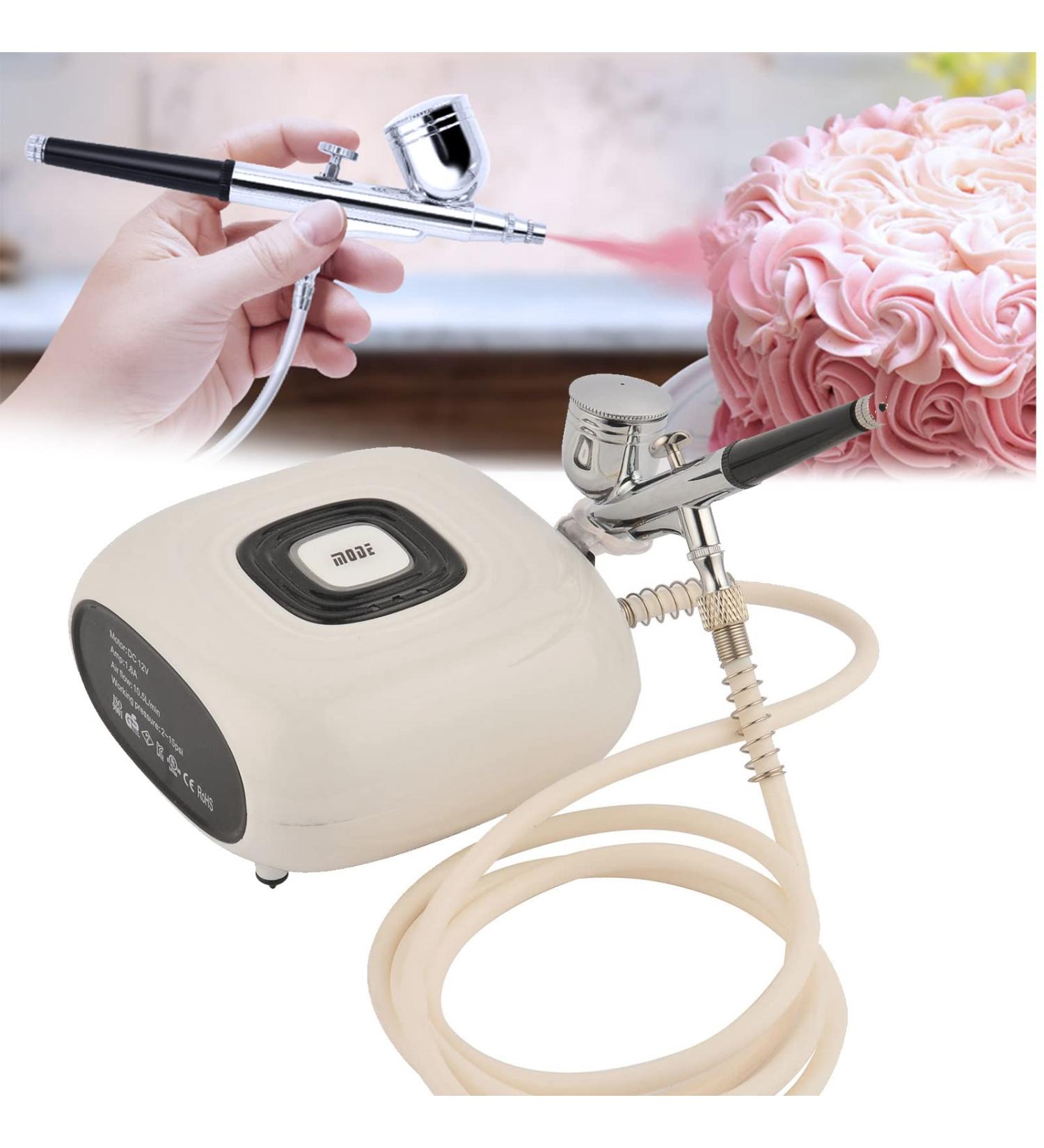 Air Brush Kit 0.3Mm Nozzle Mini Compressor Kit Spray Gun for Beauty Oxygen Injector Cakes Paint Makeup Nails White - Buy Online on GoSupps.com
