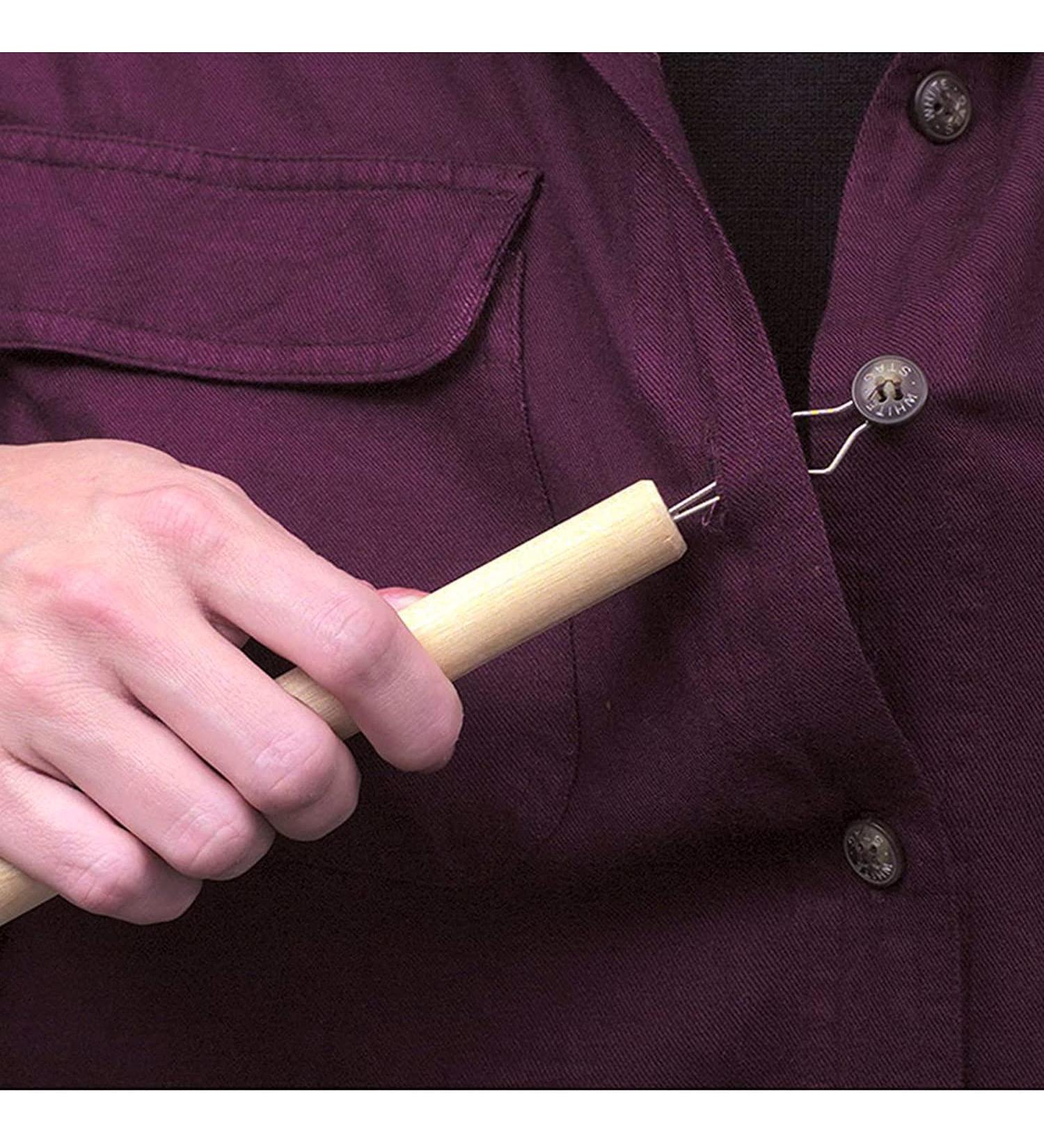 DMI Dressing Stick | Button Hook and Zipper Pull | Wood Handle | Mobility Dressing Aid - Buy Online on GoSupps.com
