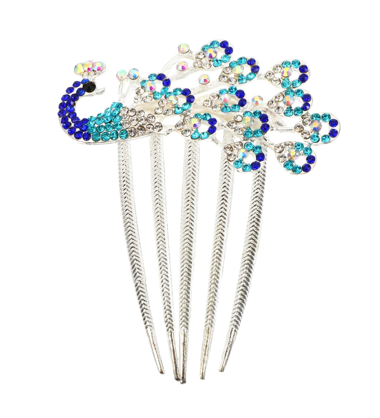 FRCOLOR Diamond Phoenix Hair Comb Bridesmaid Hair Comb Pearl Hair Comb Rhinestone Barrettes Rhinestone Headpiece Bridal Hair Clip Tiara Hair Comb Accessories Winter Alloy Miss Wedding Clip - Buy Online on GoSupps.com