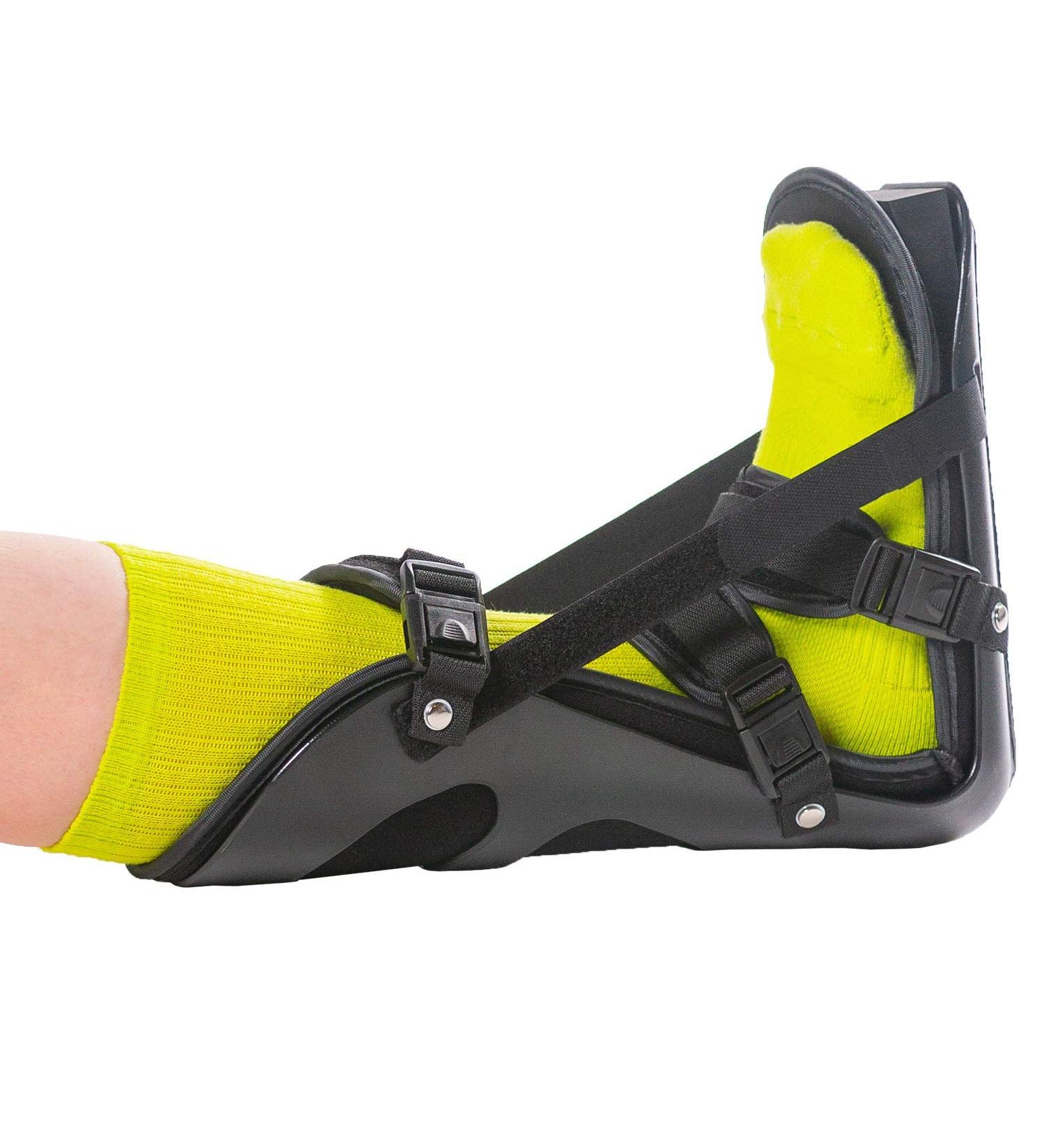 BraceAbility Sleeping Stretch Boot - Plantar Fasciitis Night Splint for Achilles Tendonitis, Calf Stretching, Heel & Arch Pain Relief (Large) - Buy Online on GoSupps.com