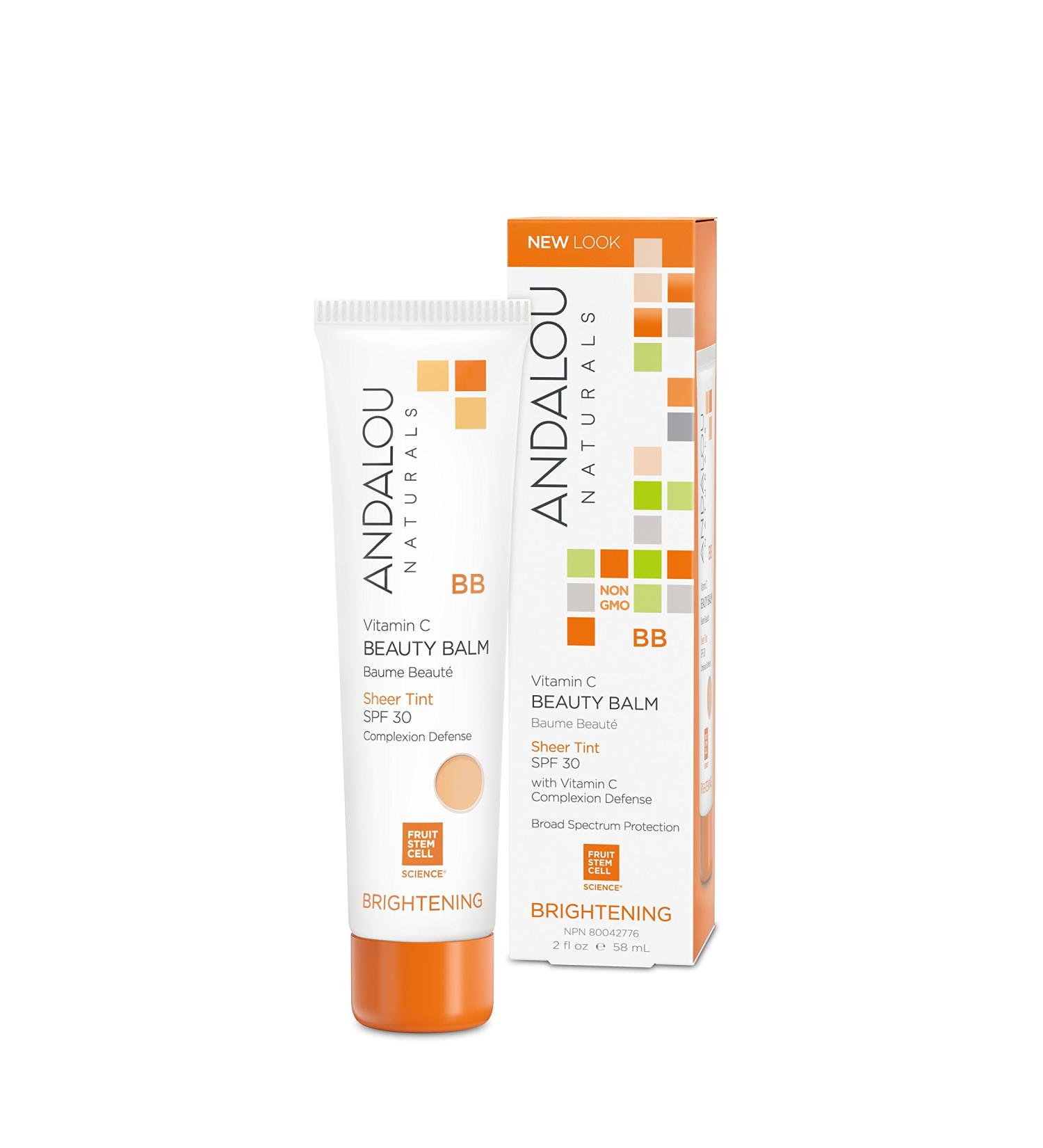 Andalou Naturals BB Cream Vitamin C Beauty Balm SPF 30 - Brightening Sheer Tint (2 oz) - Buy Online on GoSupps.com