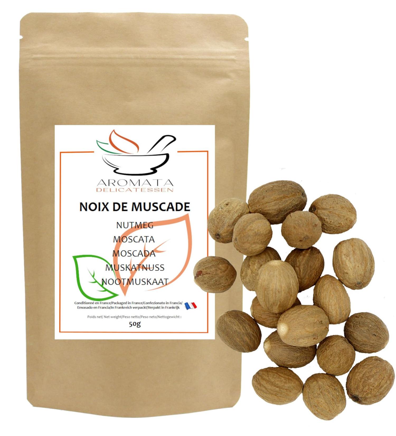  AROMATA DELICATESSEN AROMATA Whole Nutmeg 50g / 100% Natural Origin: Indonesia - Buy Online on GoSupps.com