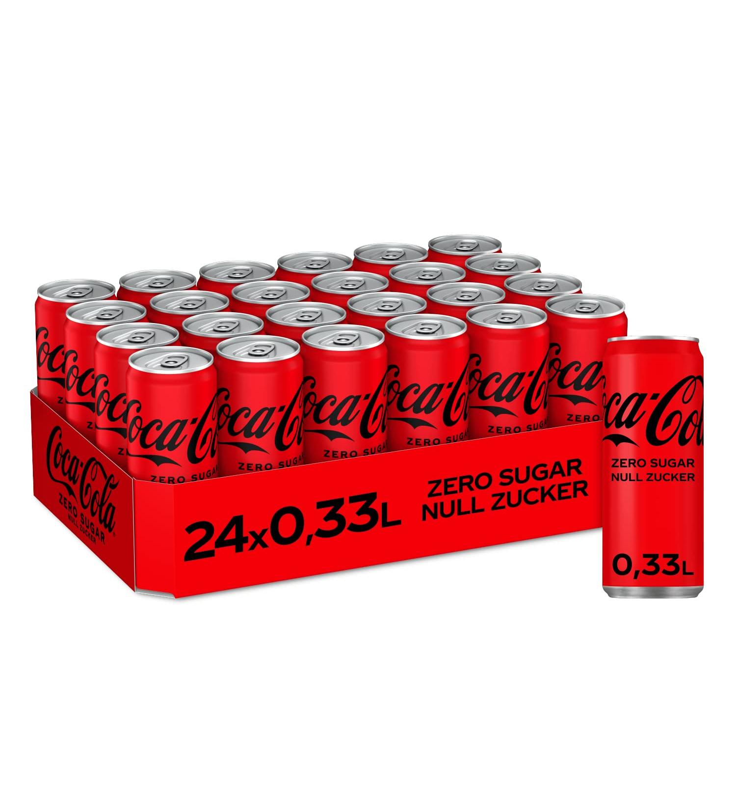 Coca-Cola Zero Sugar 330ml (24 Pack) - Caffeine-Containing Zero Calorie Soft Drink with Original Taste - Buy Online Internationally - Buy Online on GoSupps.com