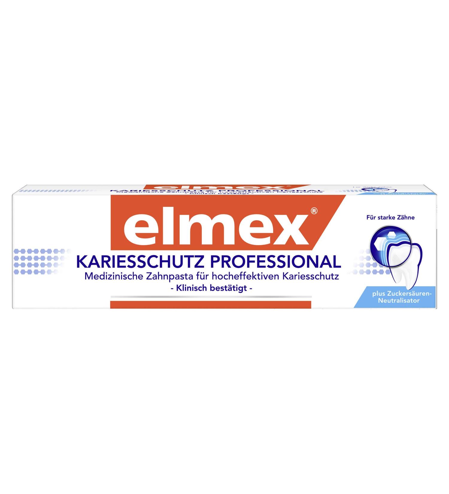 Elmex Caries Protection Professional Toothpaste - Pack of 3 (3 x 75 ml) | Best for Cavity Prevention | International Shipping - Buy Online on GoSupps.com