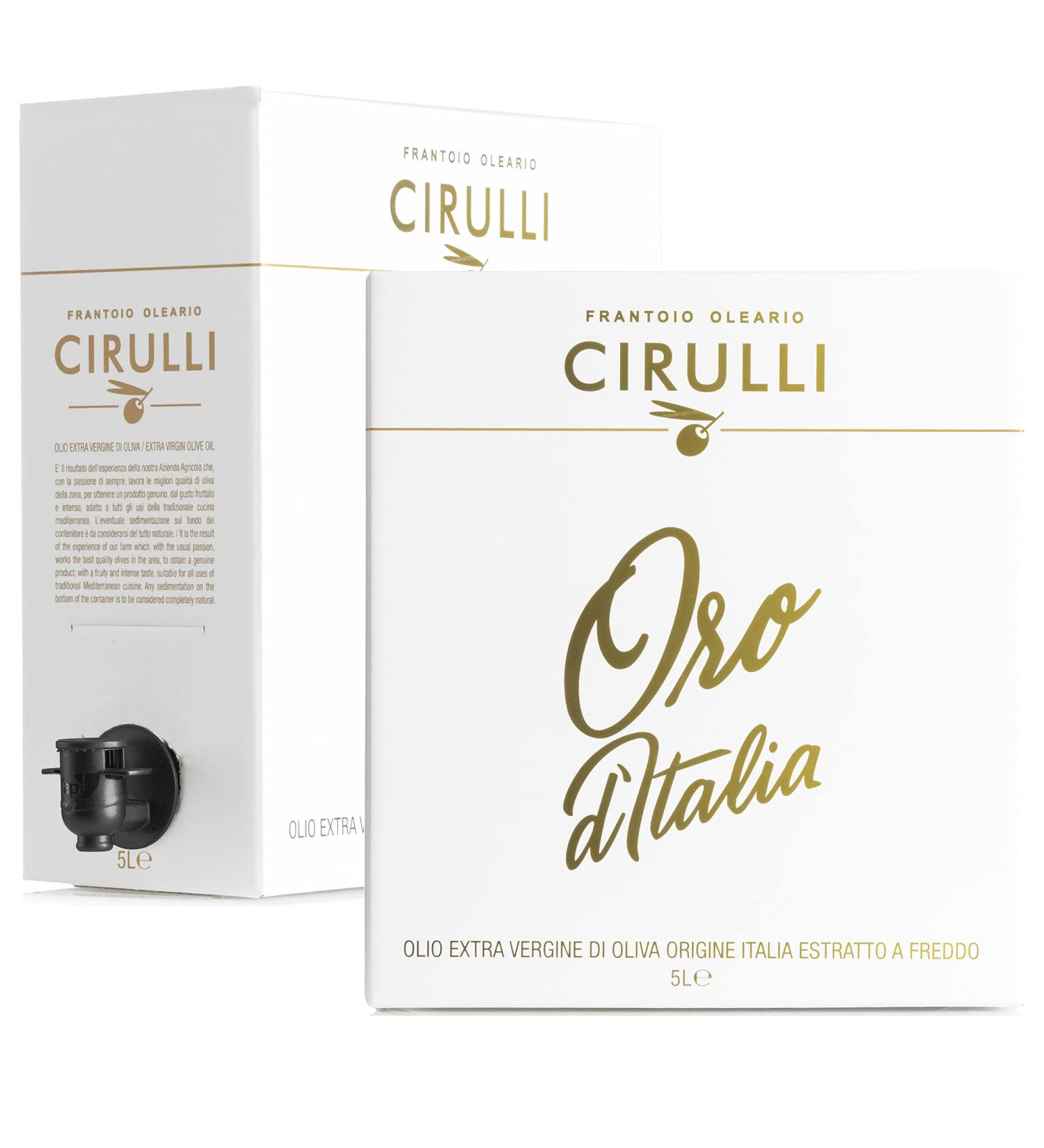 Cirulli Italian Extra Virgin Olive Oil Cold Extracted Bag in Box EVO (5 Liters) - Buy Online on GoSupps.com