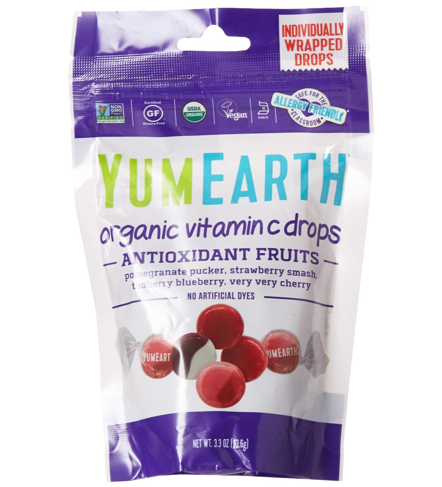 YumEarth Organic Vitamin C Drops - Anti-Oxifruits 3.3 oz | Natural Immune Support - Buy Online on GoSupps.com