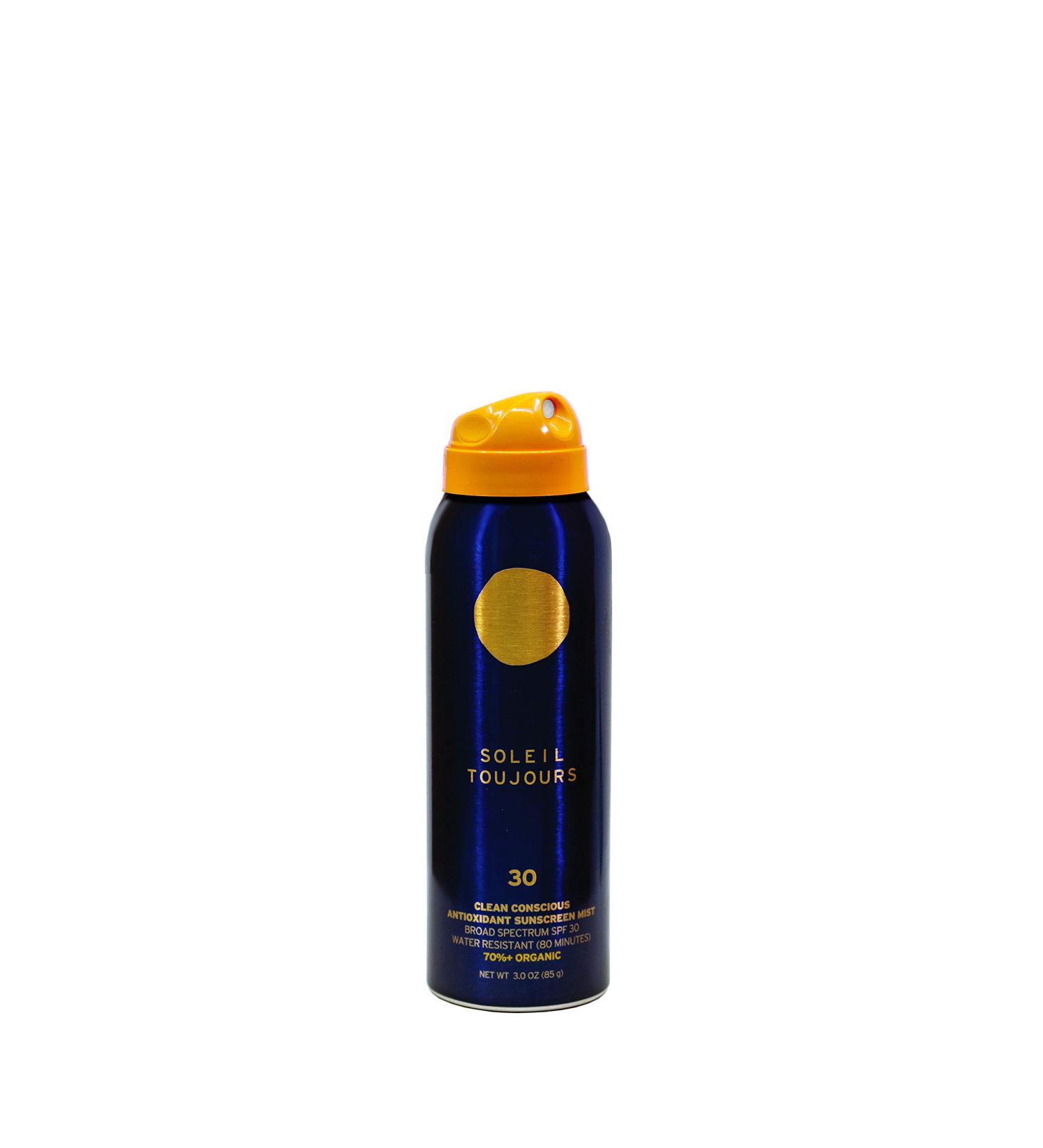 Buy Soleil Toujours SPF 30 Water Resistant Natural Sunscreen Mist (3 fl. oz) - Travel Size UV Protection for International Shipping - Buy Online on GoSupps.com