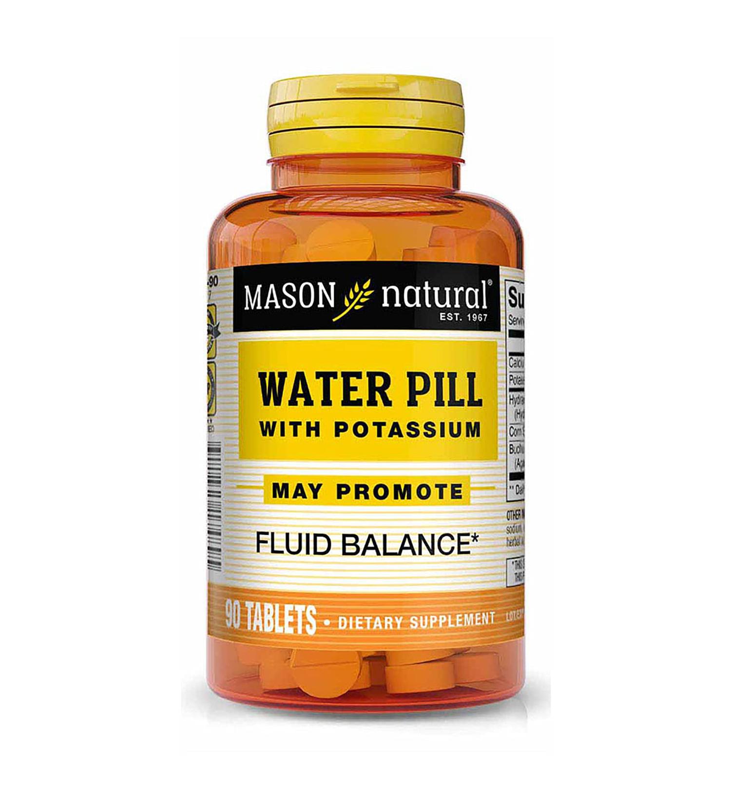 Mason Natural Herbal Diuretic Water Pill with Potassium - Natural Diuretic Supplement - Buy Online on GoSupps.com