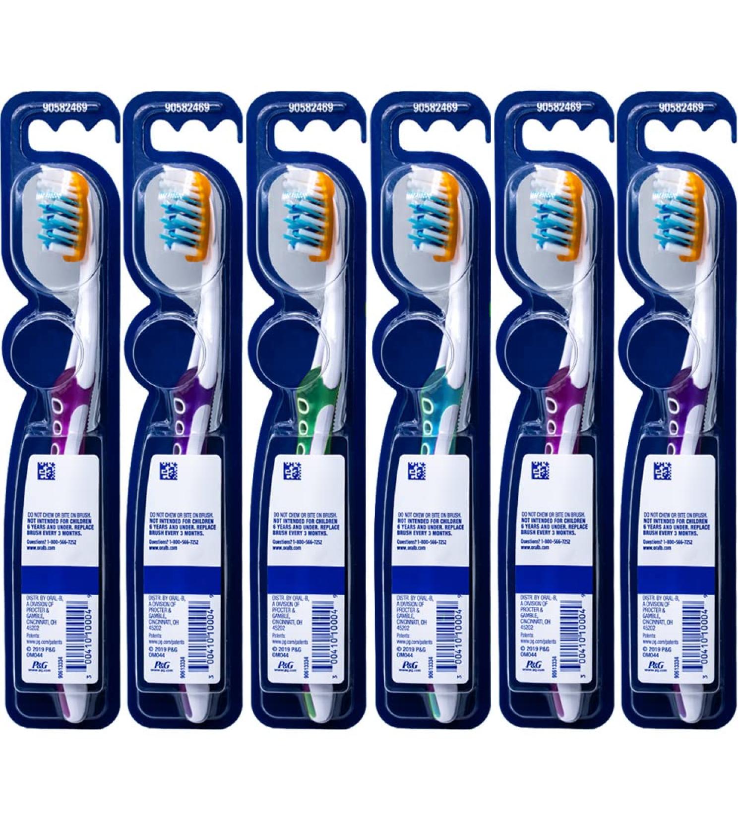 Oral-B Pro-Flex Expert Clean Soft Toothbrushes - Pack of 6 | Assorted Colors - Buy Online on GoSupps.com