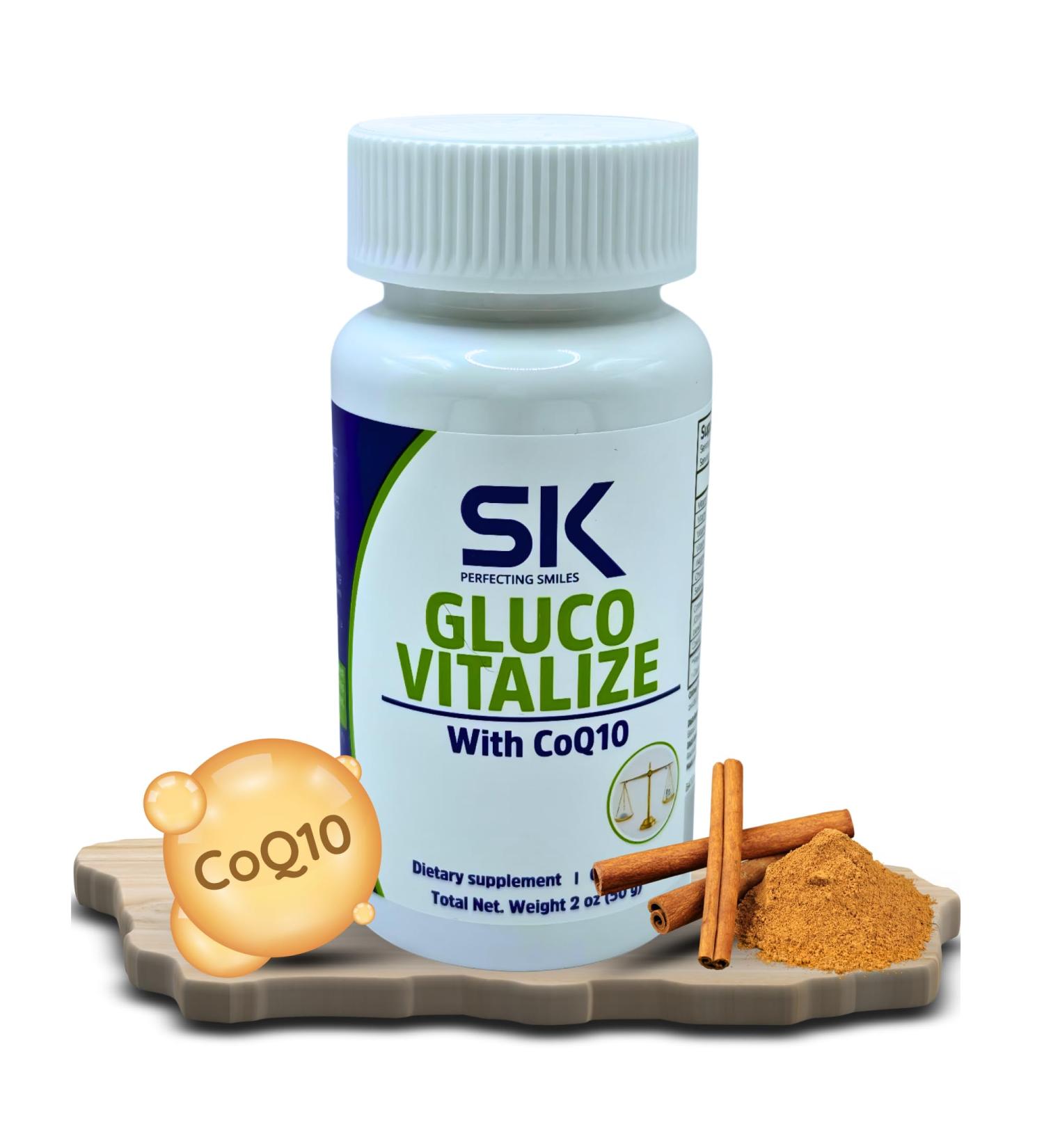 SK Perfecting Smiles Gluco Vitalize Supplement with CoQ10 60 Capsules - Buy Online on GoSupps.com