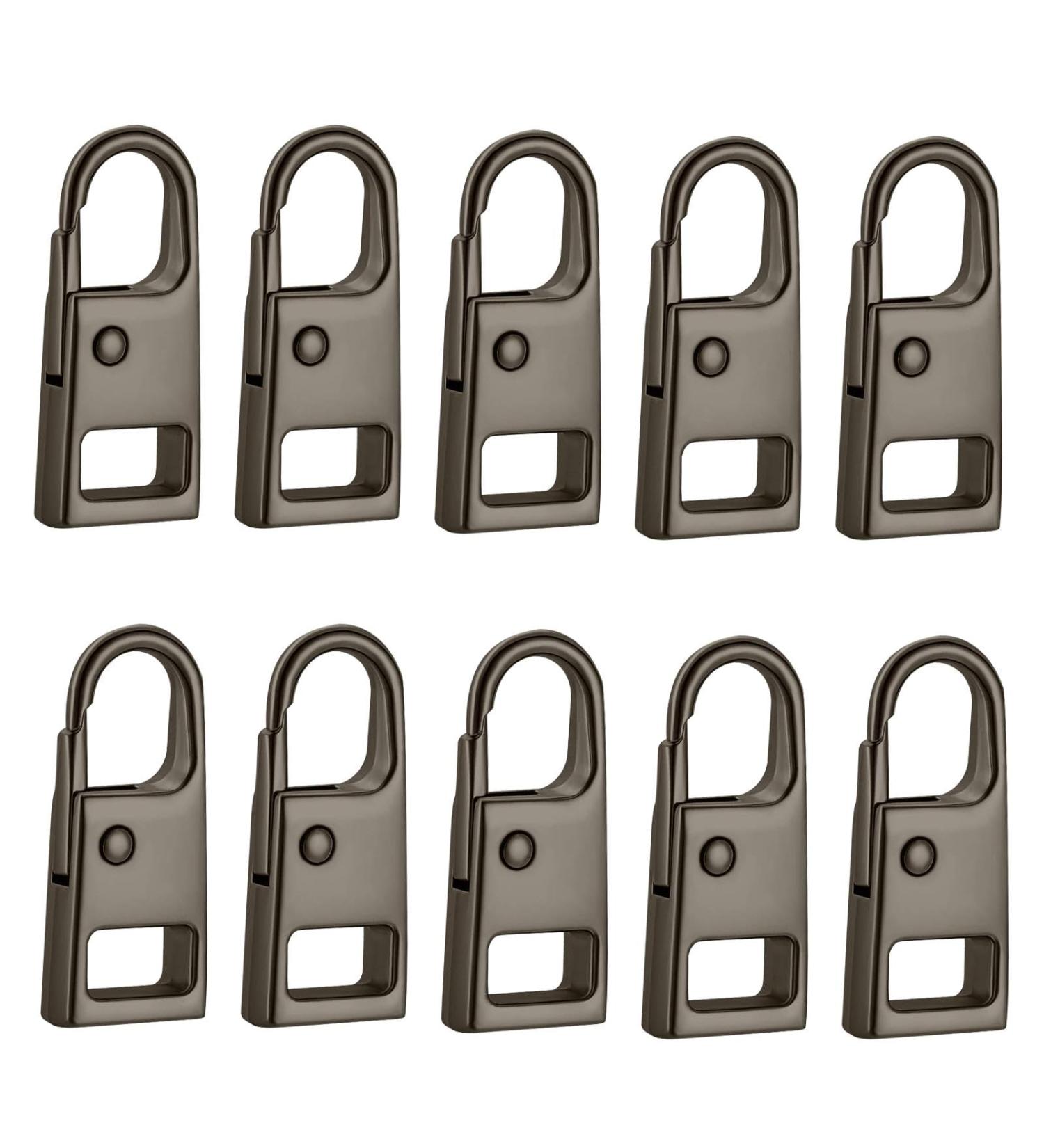 Zipper Pull Replacement - 10 Removable Zipper Pulls | Detachable Backpack Zipper Pulls | Zipper Replacement Slider | Versatile Sturdy Zipper Handle Fixer for Wallets Black Copper - Buy Online on GoSupps.com