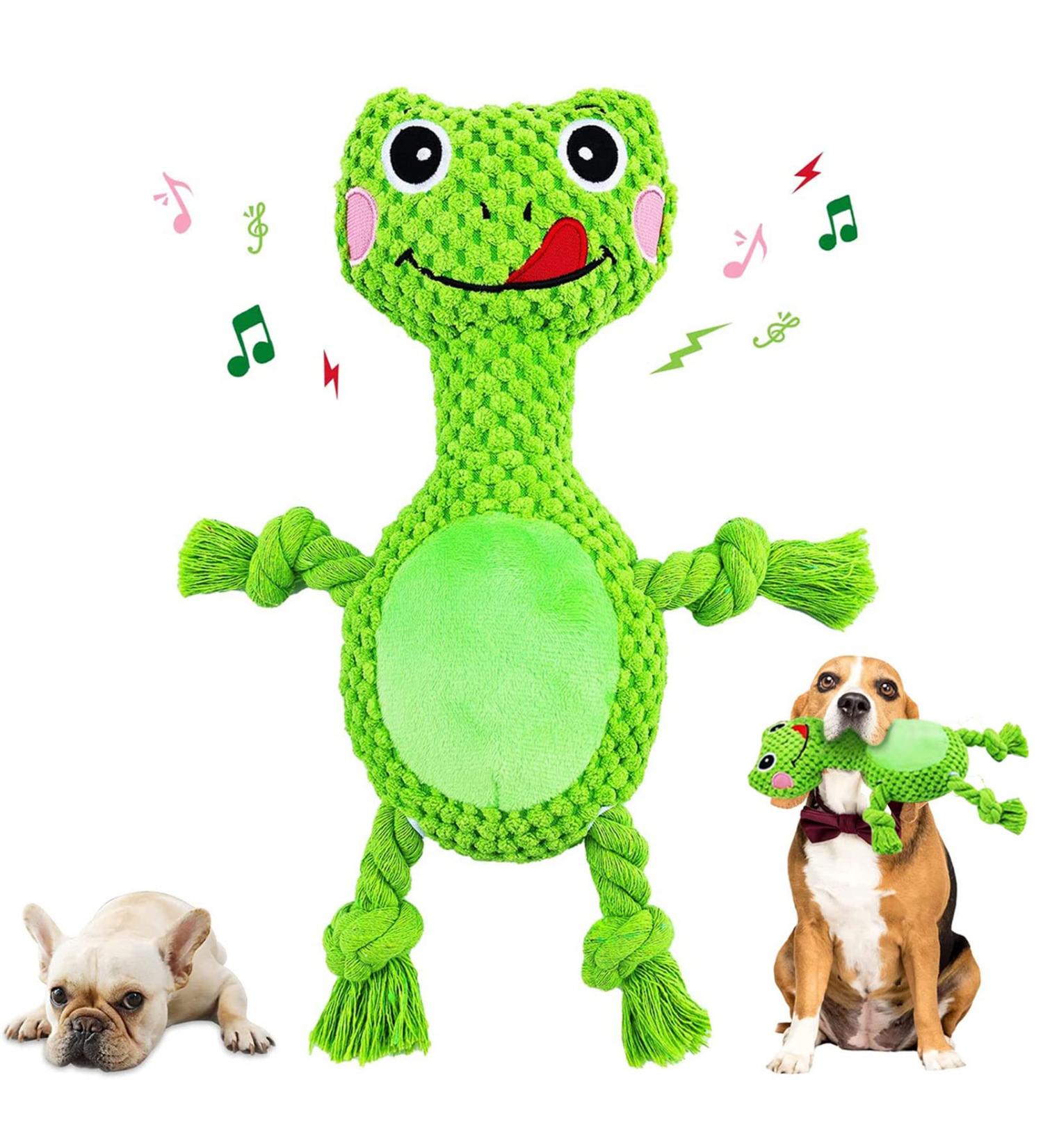 QKFON Plush Dog Toys - Squeaky Interactive Toys for Small to Large Dogs | Quality Pedagogical Stuffed Playthings - Buy Online on GoSupps.com