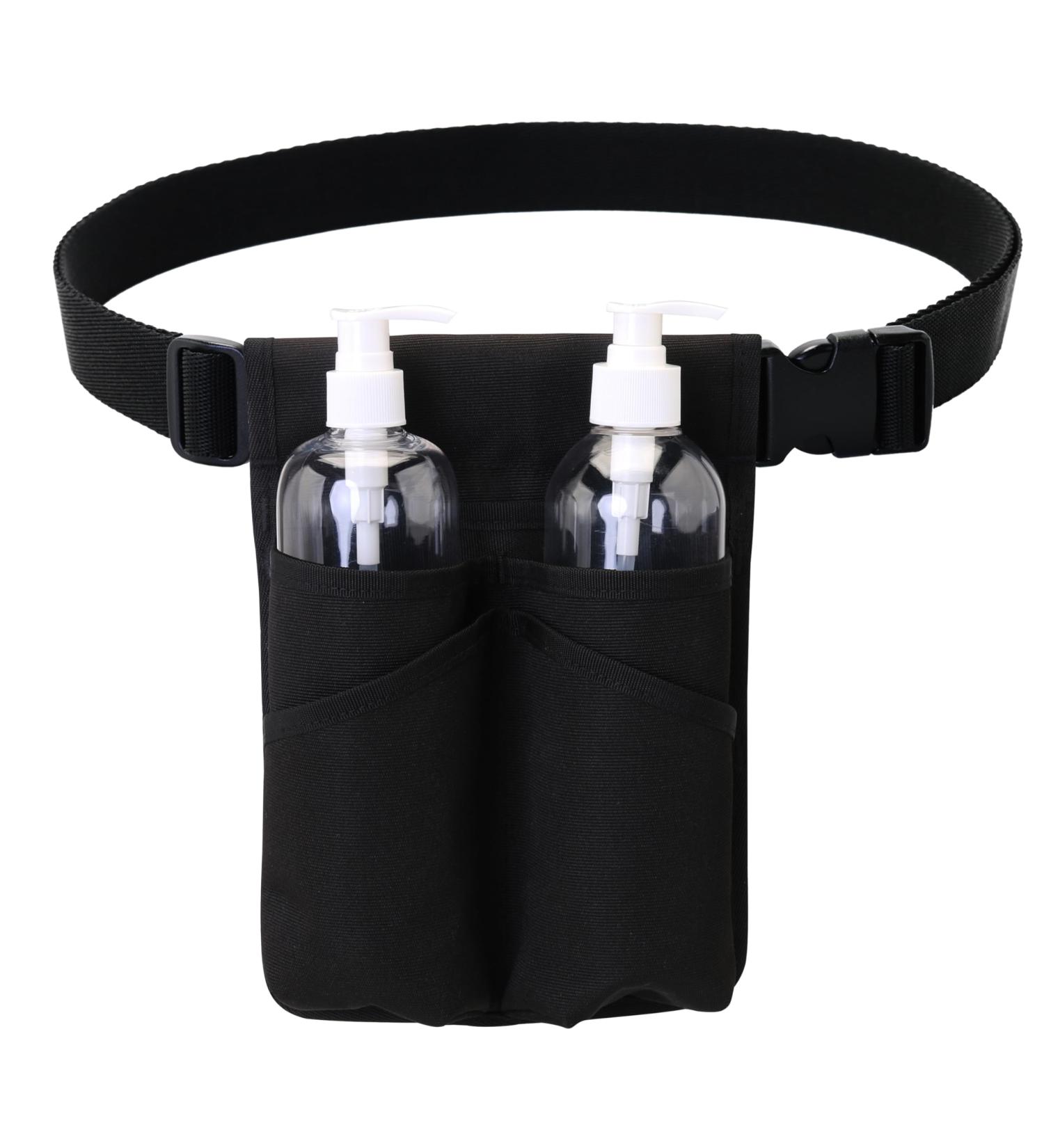 Professional Massage Therapist Holster with Adjustable Belt - Massage Bottle Lotion and Oil Storage - Black (YR-XJ-2KD - Buy Online on GoSupps.com