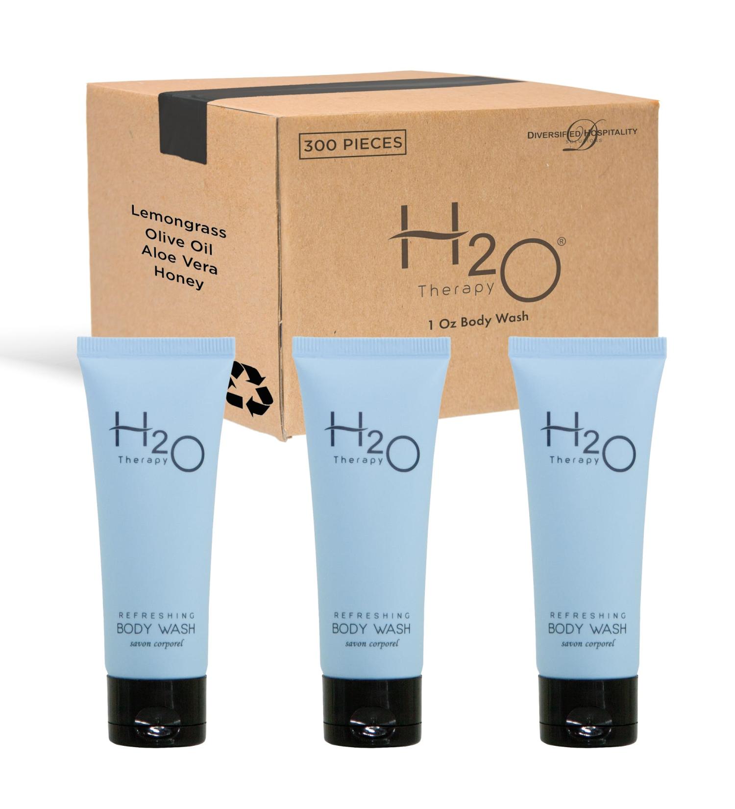 Buy H2O Therapy Travel Size Body Wash Soap - 1 oz | Hotel Hospitality Supplies | Case of 300 - International Shipping Available - Buy Online on GoSupps.com