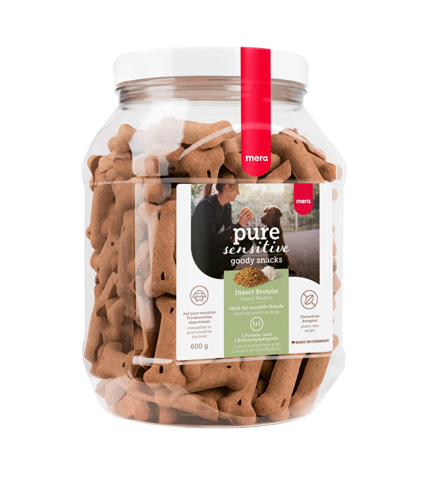 Mera Pure Sensitive Goody Snack for Dogs - Gluten-Free Insect Protein Treats (600g) | Healthy Training & Reward Snacks - Buy Online on GoSupps.com