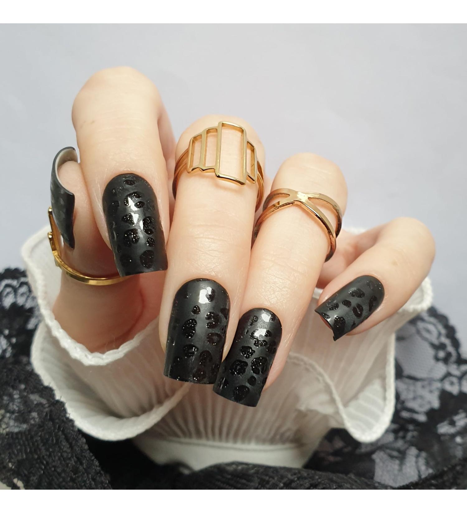 Zaubern gel4Home: Premium Black Leopard UV Nail Foils & Semi-Cured Gel Wraps for Stunning Manicures - Buy Online on GoSupps.com