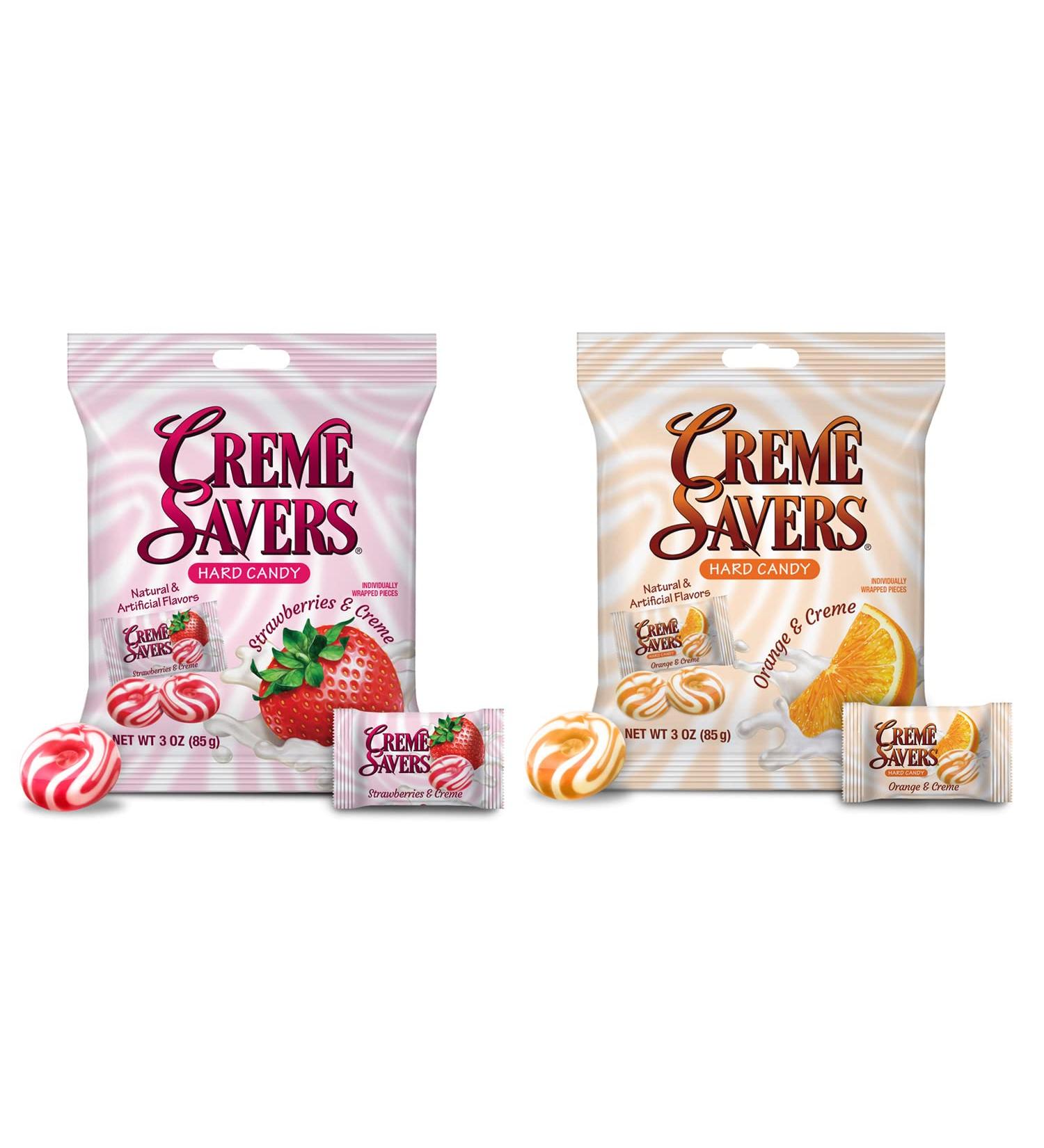 Creme Savers Bundle - Orange and Strawberry 3oz | Original Classic with Fresh Fruit & Cream Taste - Buy Online on GoSupps.com
