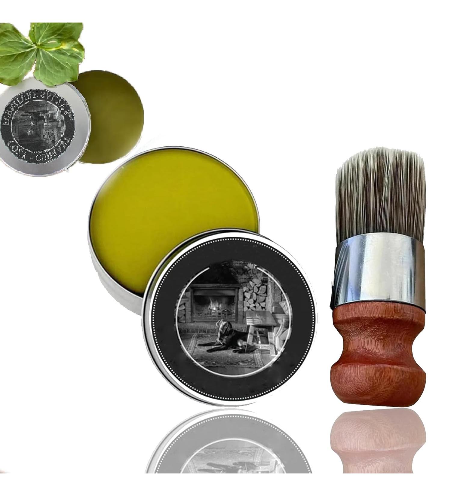 Wise Owl Furniture Salve for Leather Leather Furniture Salve Long-Lasting Hydration Prevent Dryness and Cracking Leather Conditioner with Boar Bristle Brush (1Pcs) - Buy Online on GoSupps.com