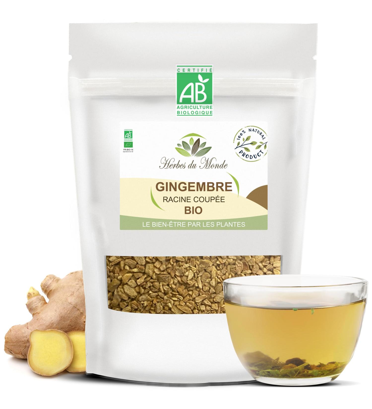 Herbes du Monde - Tisane de Gingembre BIO - Racine coup e - Infusion Digestive Tonifiante et Minceur Organic - 1 sachet de 60g Certifi e AB Gingembre 60 g (Lot de 1) - Buy Online on GoSupps.com