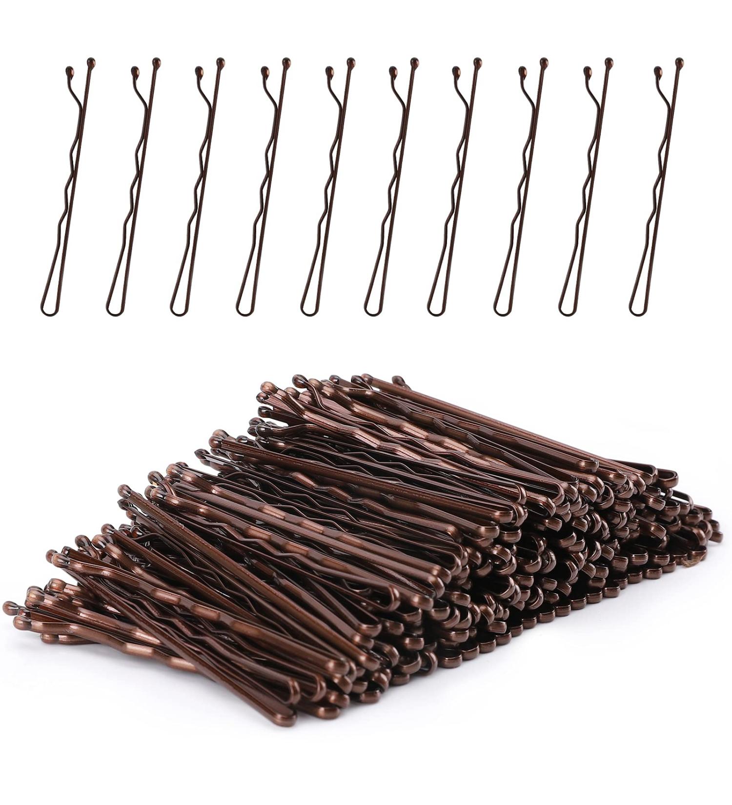 Laicky 200 Count Brown Hairpins - Premium Hair Needles & Clips for Women Girls & Kids - Bulk Hair Jewelry with Box (5.2cm) - Buy Online on GoSupps.com