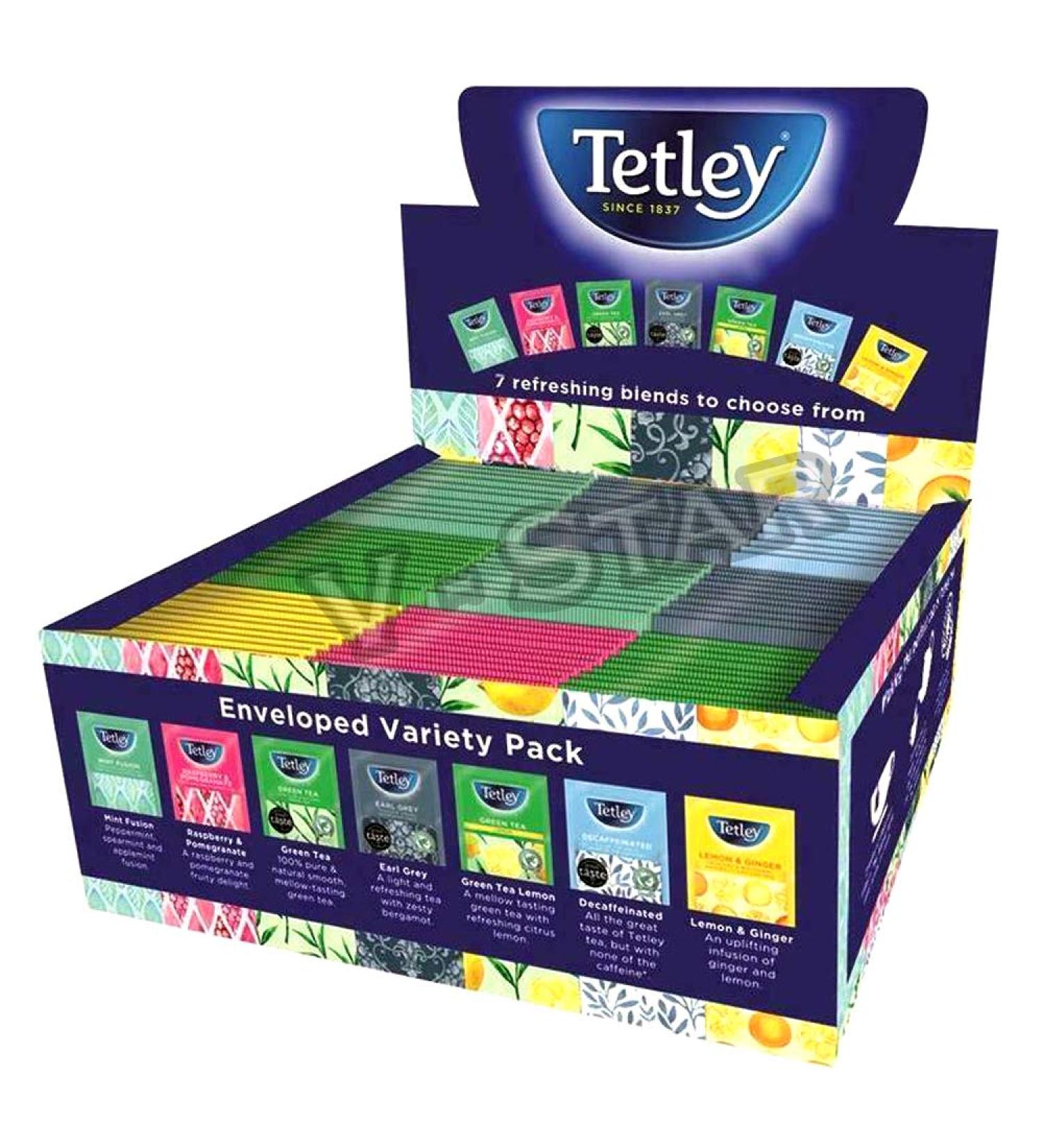  Tetley TETLEY Pack of 90 individually wrapped tea bags - 7 mixed flavors - 90 bags (1 box) - Buy Online on GoSupps.com