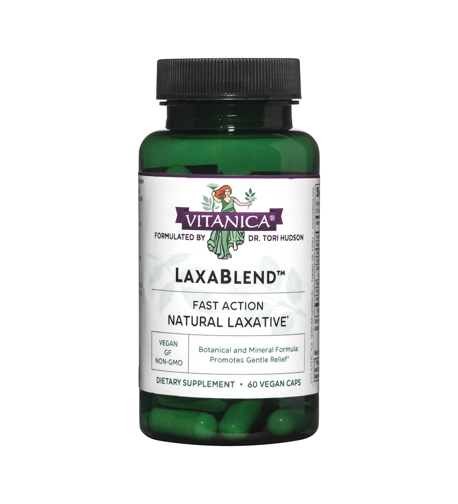 Vitanica LaxaBlend Natural Laxative Vegan 60 Capsules - Buy Online on GoSupps.com