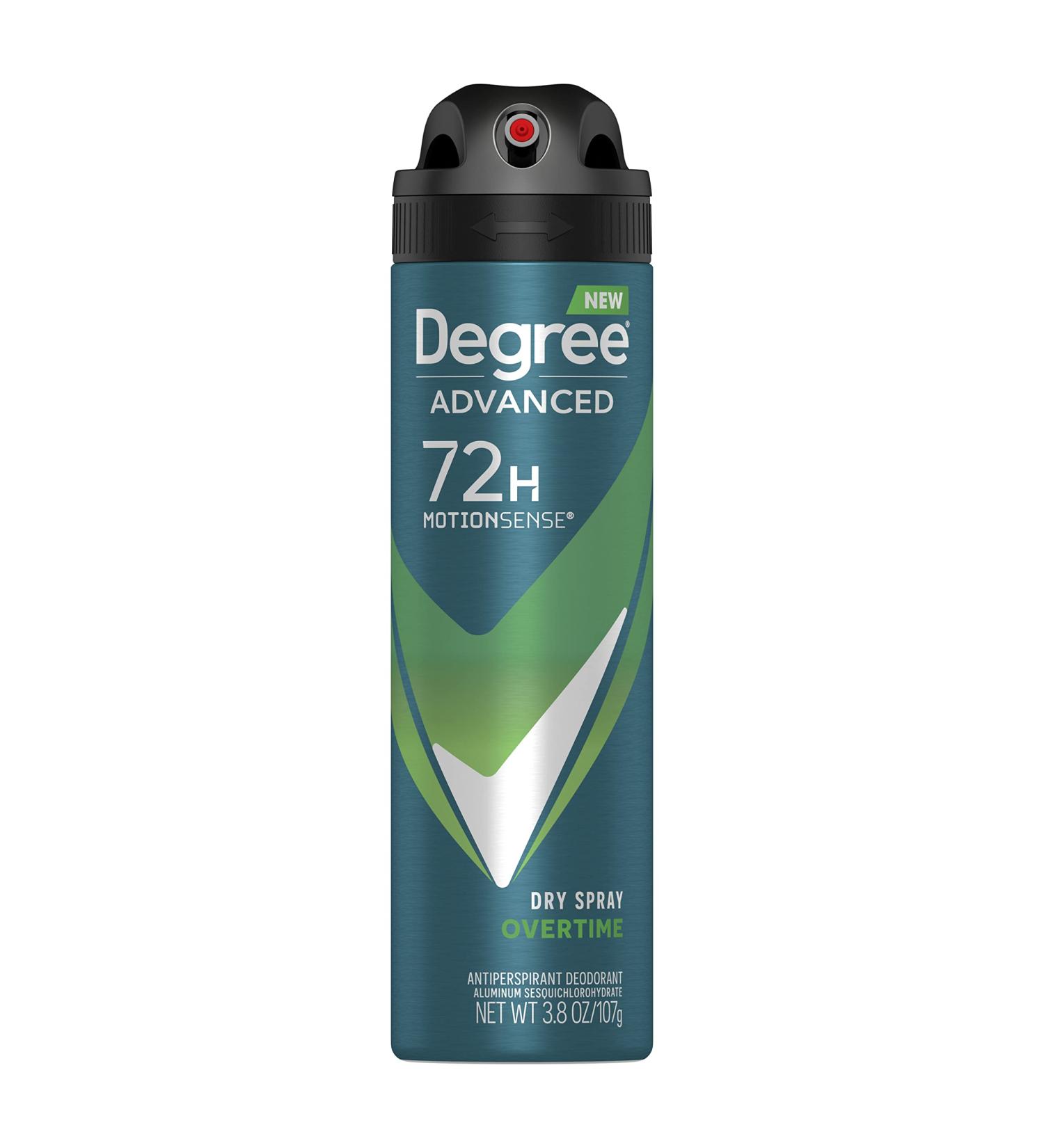 Degree Men Antiperspirant Dry Spray Overtime - MotionSense Technology - 3.8 oz | International Shipping Available - Buy Online on GoSupps.com