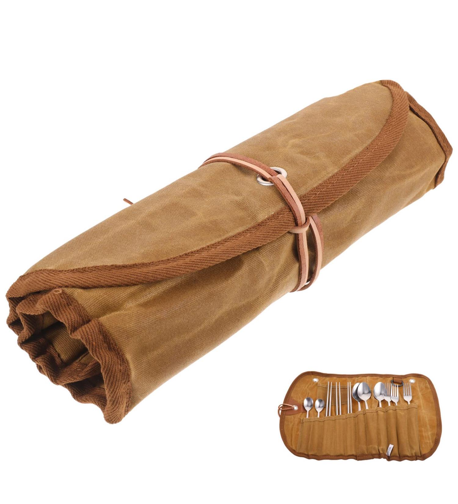 SHERCHPRY Hiking Utensils 1 Set Set Cutlery Storage Bag Camping Eating Utensils Stainless Steel Cutlery Tableware Storage Bag - Buy Online on GoSupps.com