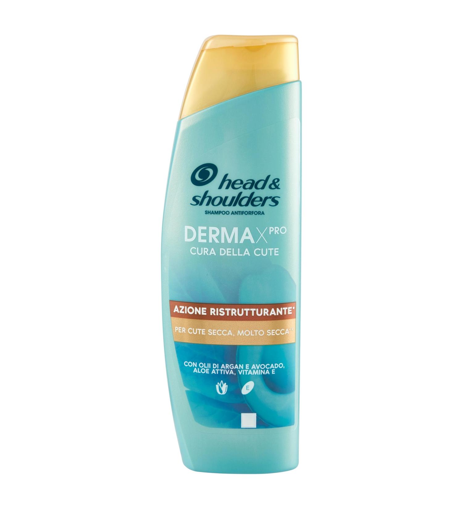 Head & Shoulders Head & Shoulders DERMAXPRO Anti-Dandruff Restructuring Action Shampoo for very dry skin with argan and avocado oils active aloe vitamin E clinically and dermatologically tested 225 ml