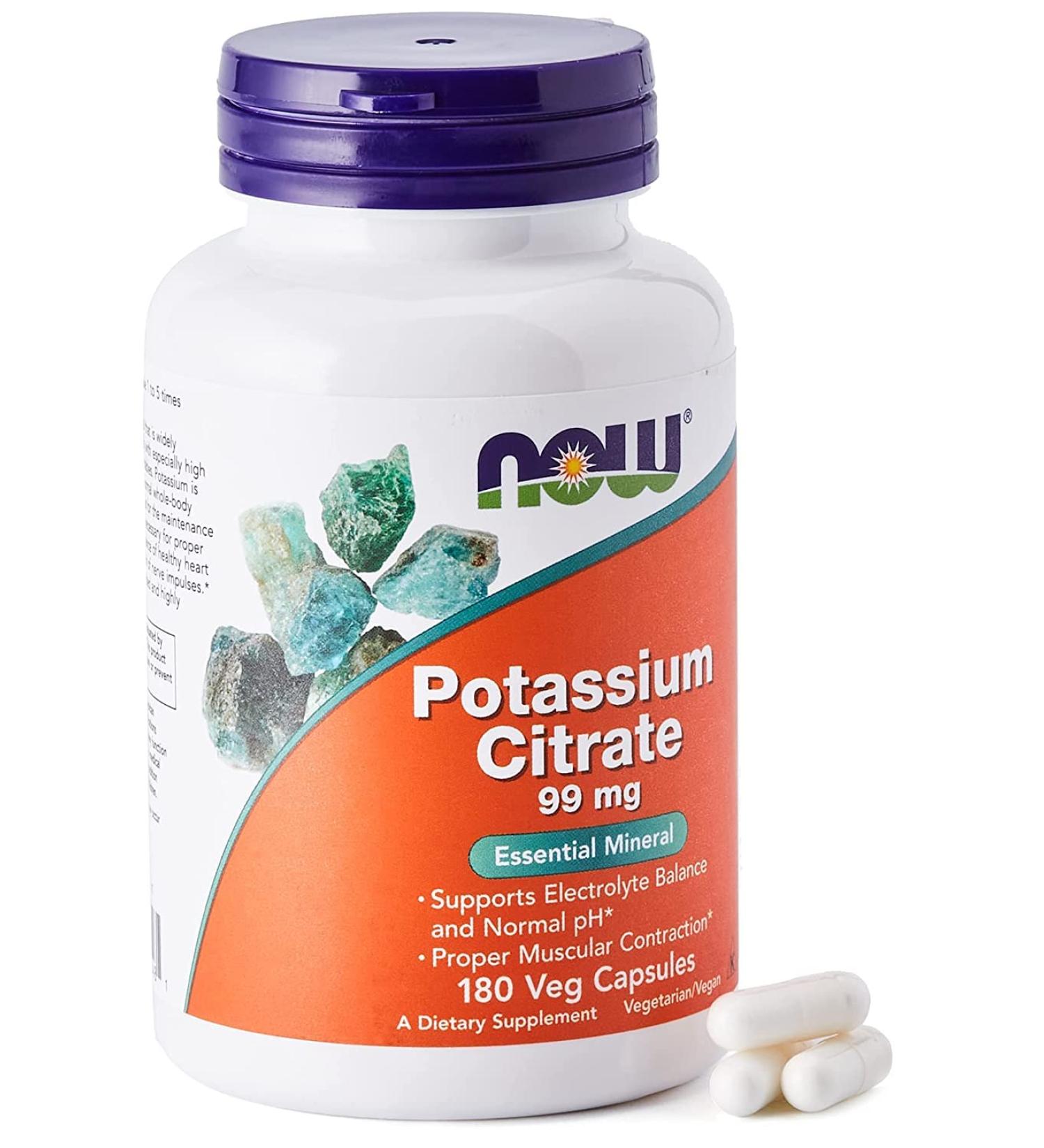 IKJ Potassium Citrate Capsules 99mg - 180 Capsules | Essential Mineral Supplement - Buy Online on GoSupps.com