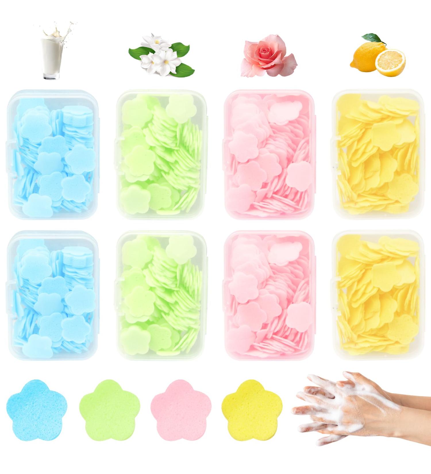 Utmach Mini Soap Paper - 8 Boxes of Colorful Disposable Soap Petals for Travel & Outdoor Use - Buy Online on GoSupps.com