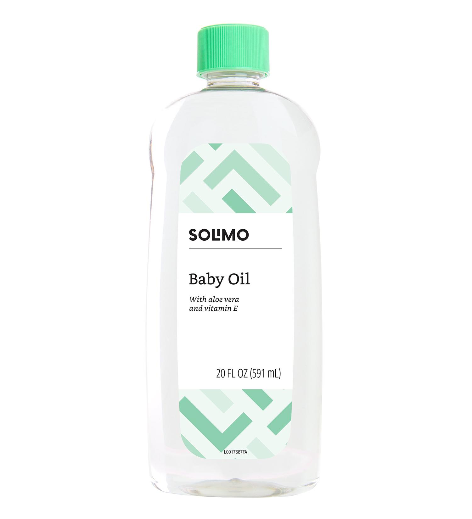 Solimo Baby Oil with Aloe Vera & Vitamin E - 20 fl oz (Pack of 1) - Buy Online on GoSupps.com