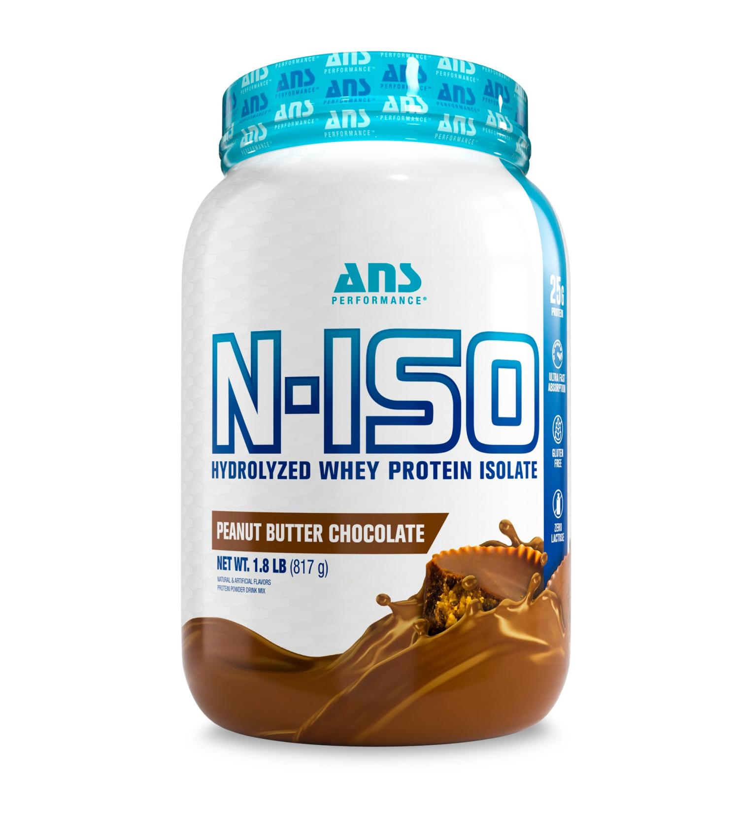 100% Pure Hydrolyzed Whey Isolate Protein + BCAAs - 25g Protein Peanut Free Gluten Free Zero Lactose - Peanut Butter Chocolate (1.8 lb) | Shop Internationally - Buy Online on GoSupps.com
