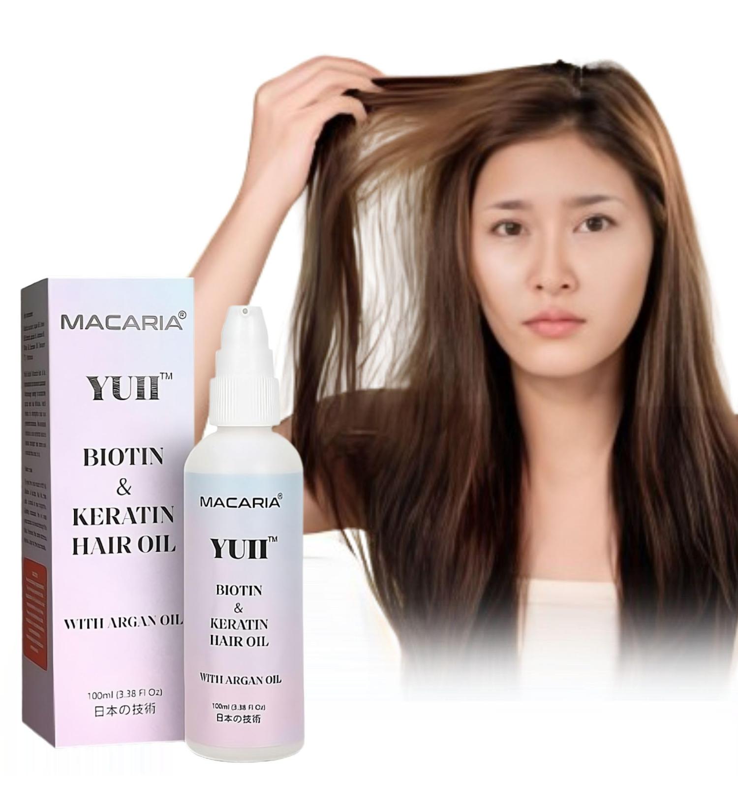 Macaria Herbal Pvt ltd YUII Premium Biotin Hair Oil Growth - Buy Online on GoSupps.com