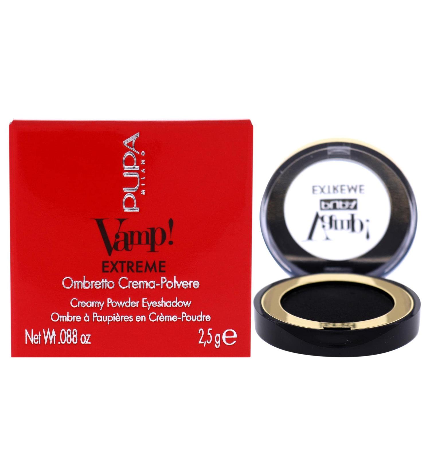 Pupa Milano Vamp! Extreme Cream Powder Eyeshadow - 004 Extreme Black for Women | 2.5g International Shipping Available - Buy Online on GoSupps.com