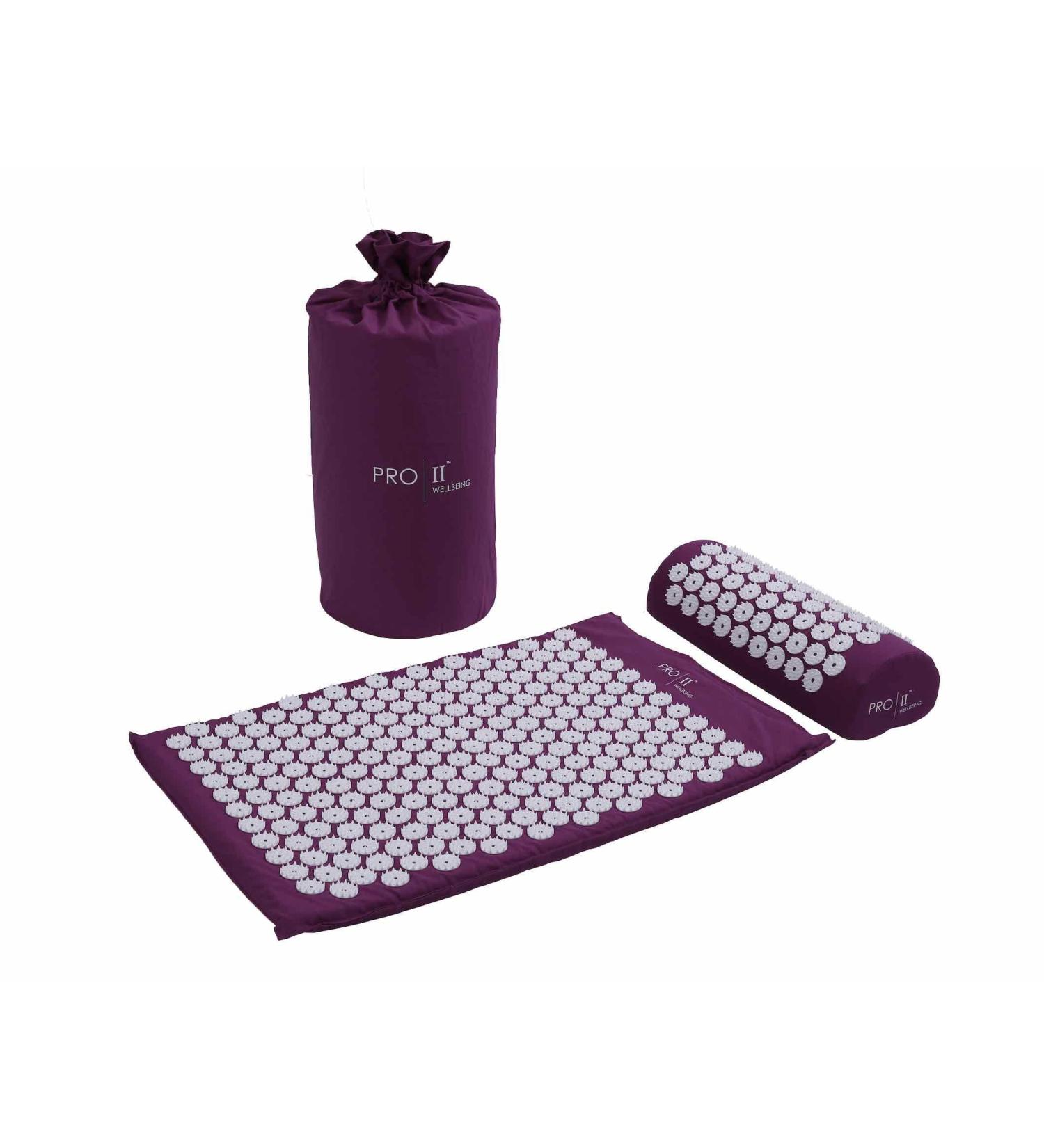 PRO 11 WELLBEING Acupressure Mat and Pillow Set with Carry Bag - Pain Relief and Relaxation Kit - Buy Online on GoSupps.com