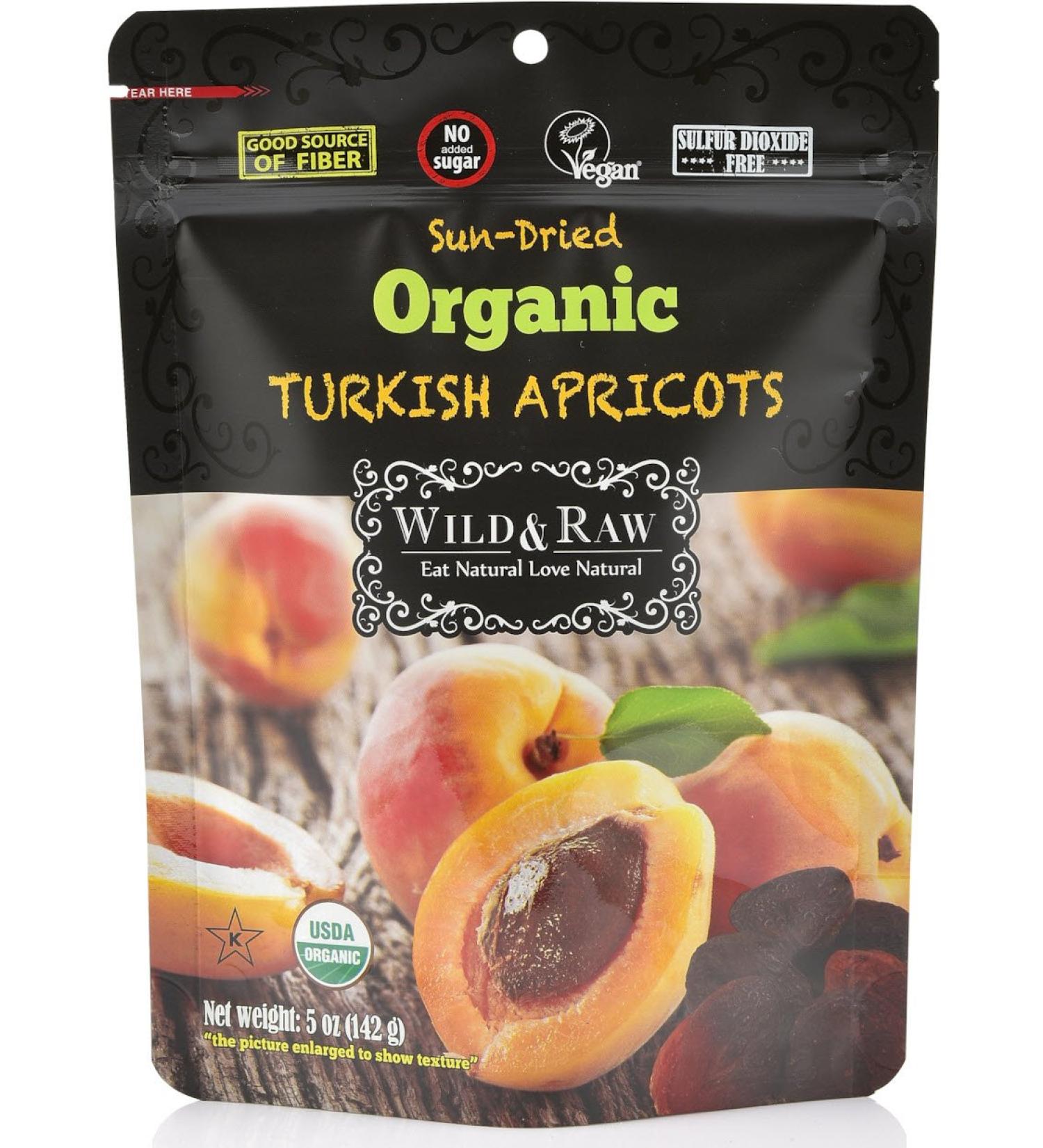 Organic Turkish Apricots 5 oz - Nature's Wild Raw & Sun-Dried Snacks - Buy Online on GoSupps.com