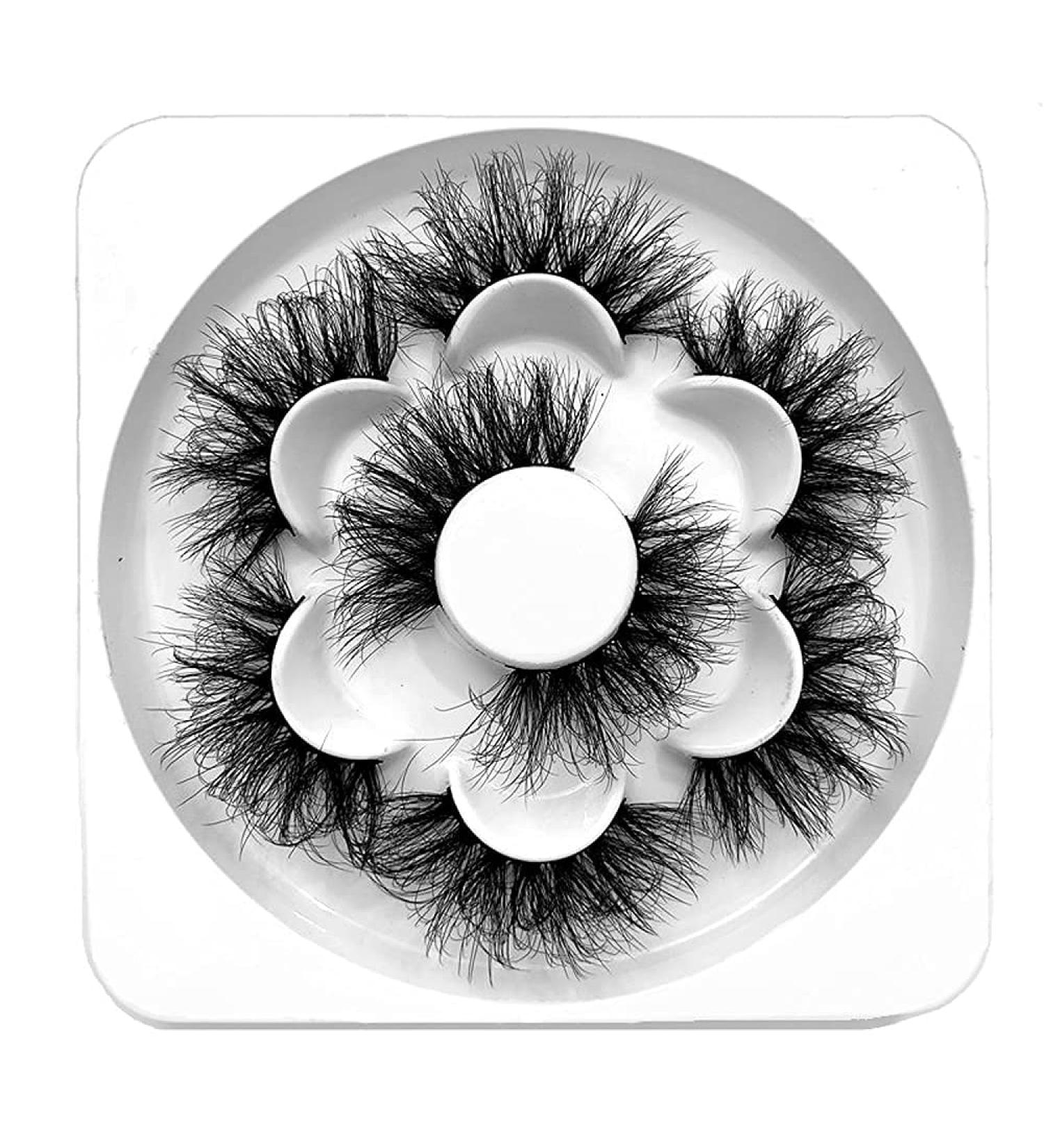 Ochilima 25mm False Eyelashes - 8D Fluffy Volume Dramatic & Wispy - Soft Reusable 4 Pairs - Buy Online on GoSupps.com