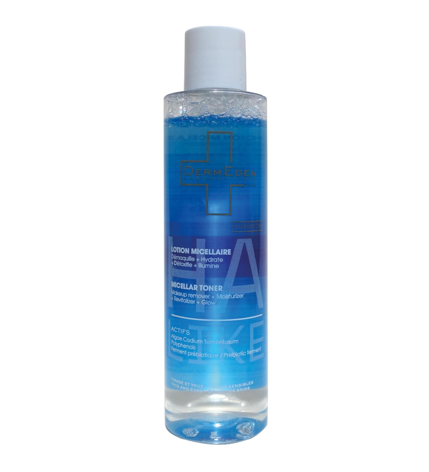 Laboratoires DermEden -HA-LIKE Micellar lotion 200 ml 3 actions in 1 - Removes all impurities residues and waterproof makeup Acts on the signs of aging - Made in France - Buy Online on GoSupps.com