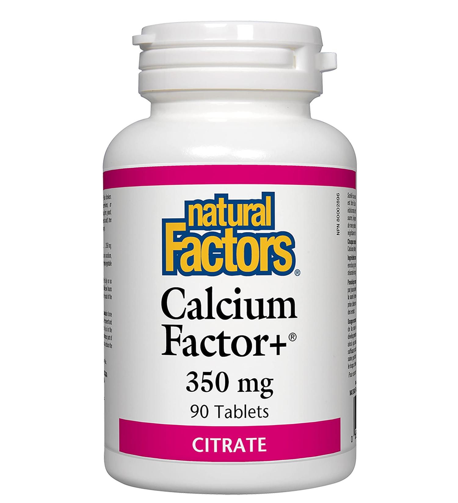 Natural Factors - Calcium Factor+ Citrate 350mg 90 Tablets - Buy Online on GoSupps.com