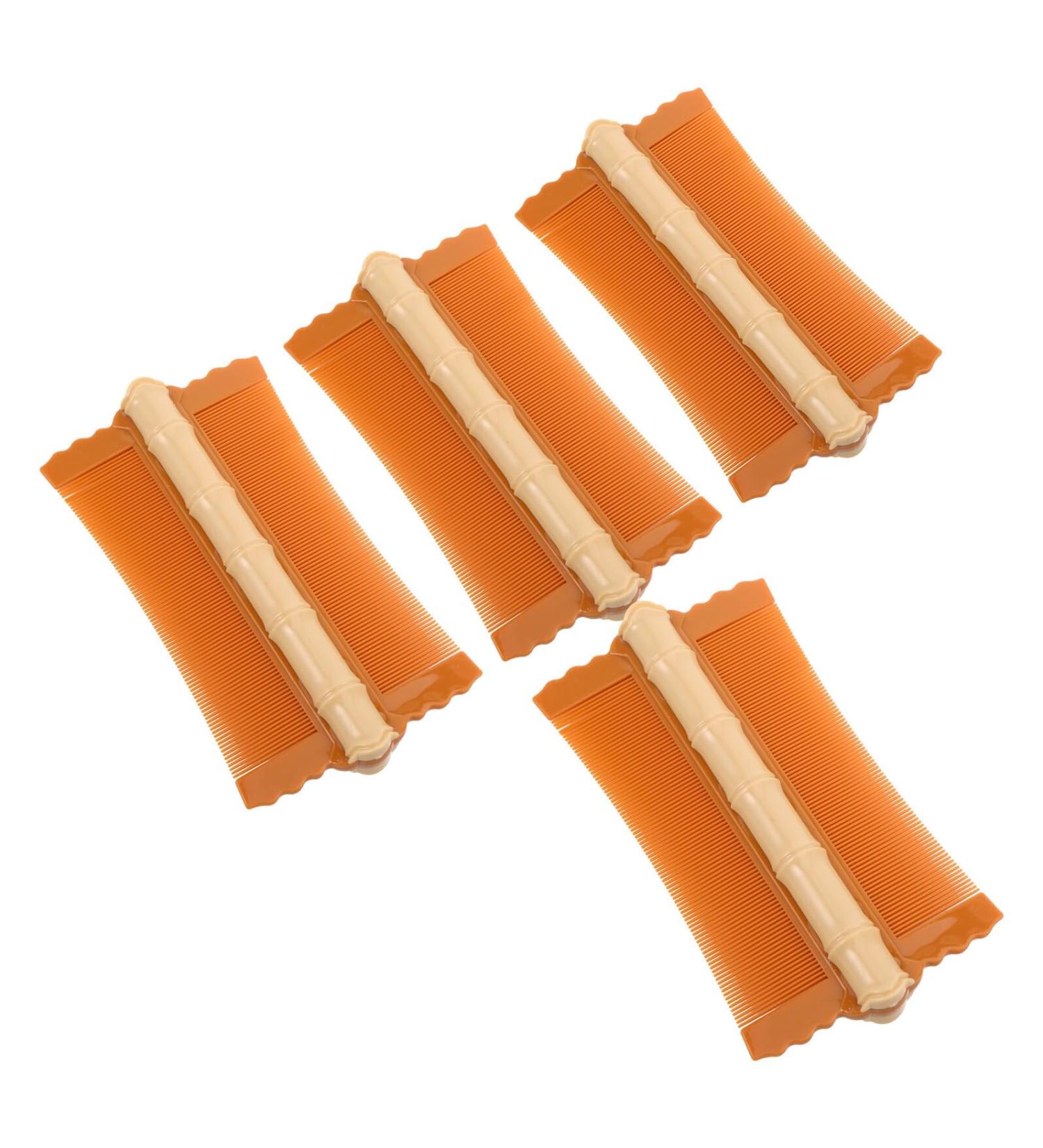 Lot de 4 Peignes Dents Fines en Bambou Double Face Antipelliculaire pour Cuir Chevelu Sensible Format Poche Couleur Amande pour Toilettage et limination des - Buy Online on GoSupps.com