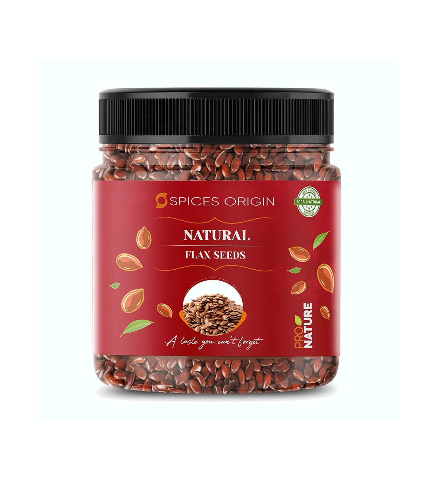 Spices Origin Raw Flax Seeds Eating Rich with Fiber 250g - Alsi Seeds Premium Raw Flax Seeds Rich in Omega Diet Food_Packing May Vary - Buy Online on GoSupps.com
