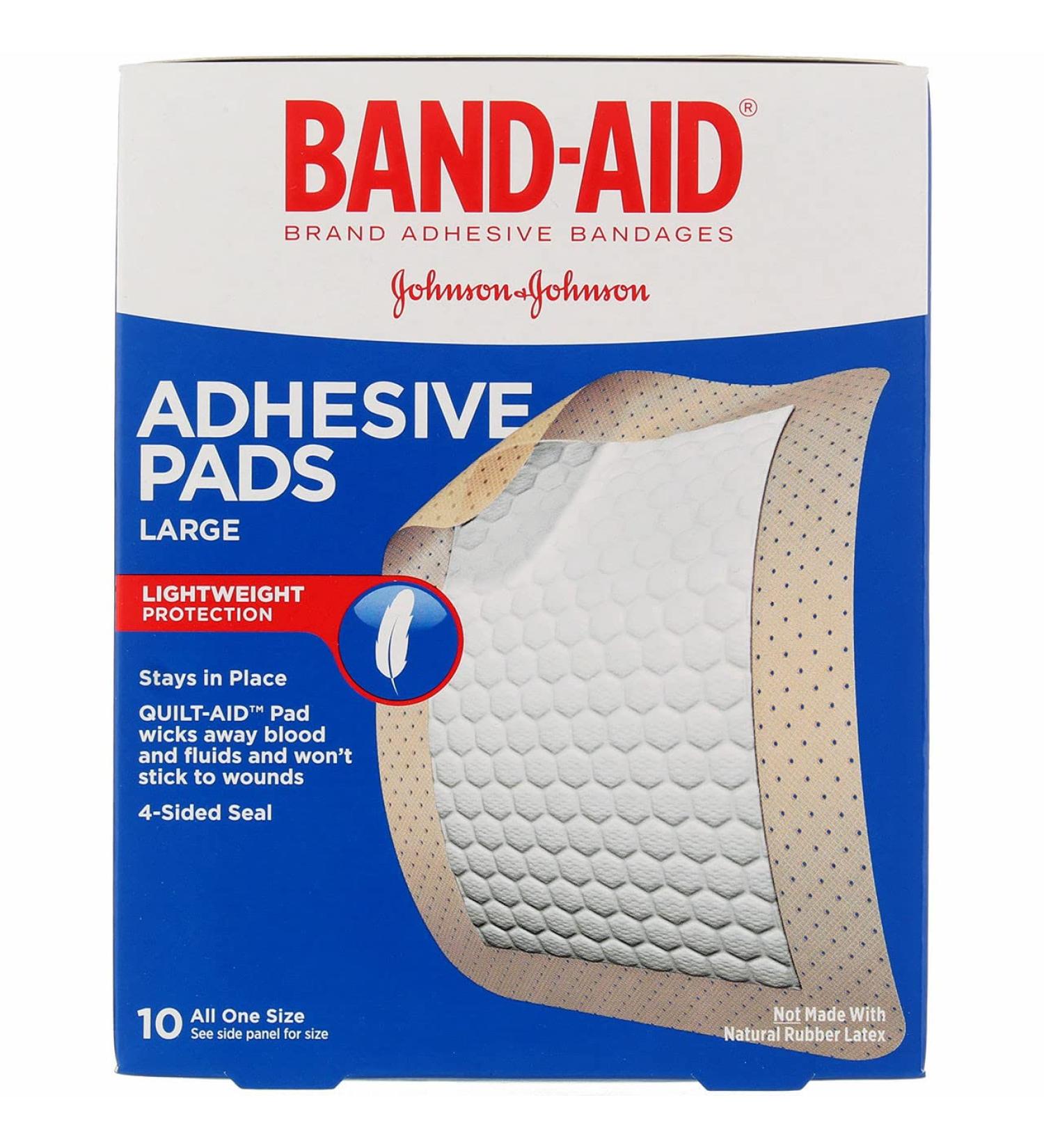 Buy J&J Adhesive Pad Large Size 10s - Comfort-Flex Band-Aid for Optimal Wound Care | Fast International Shipping - Buy Online on GoSupps.com