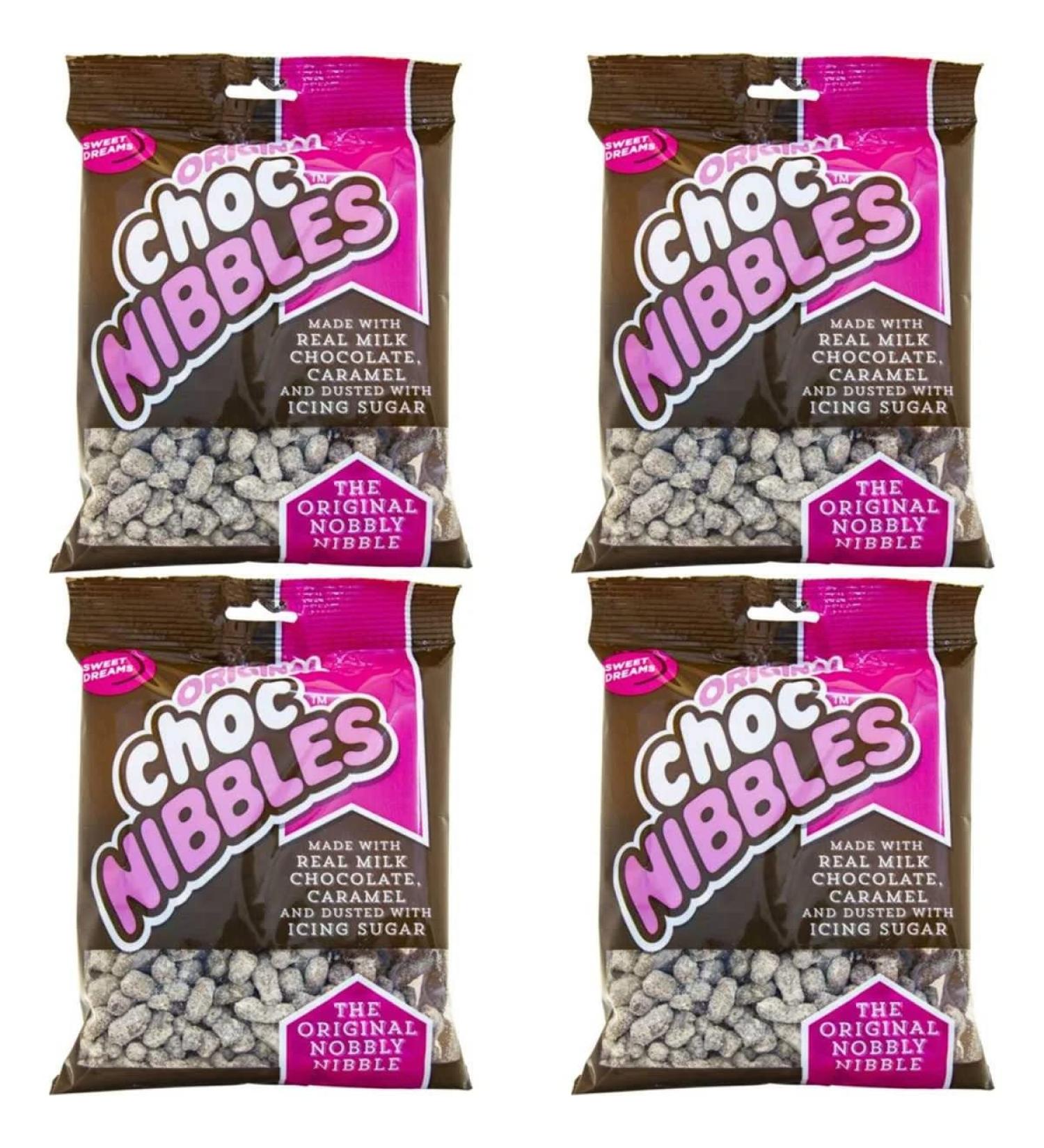 Original Chocolate Nibbles Milk Chocolate Caramel Dusted With Icing Sugar Jumbo Pack x 4