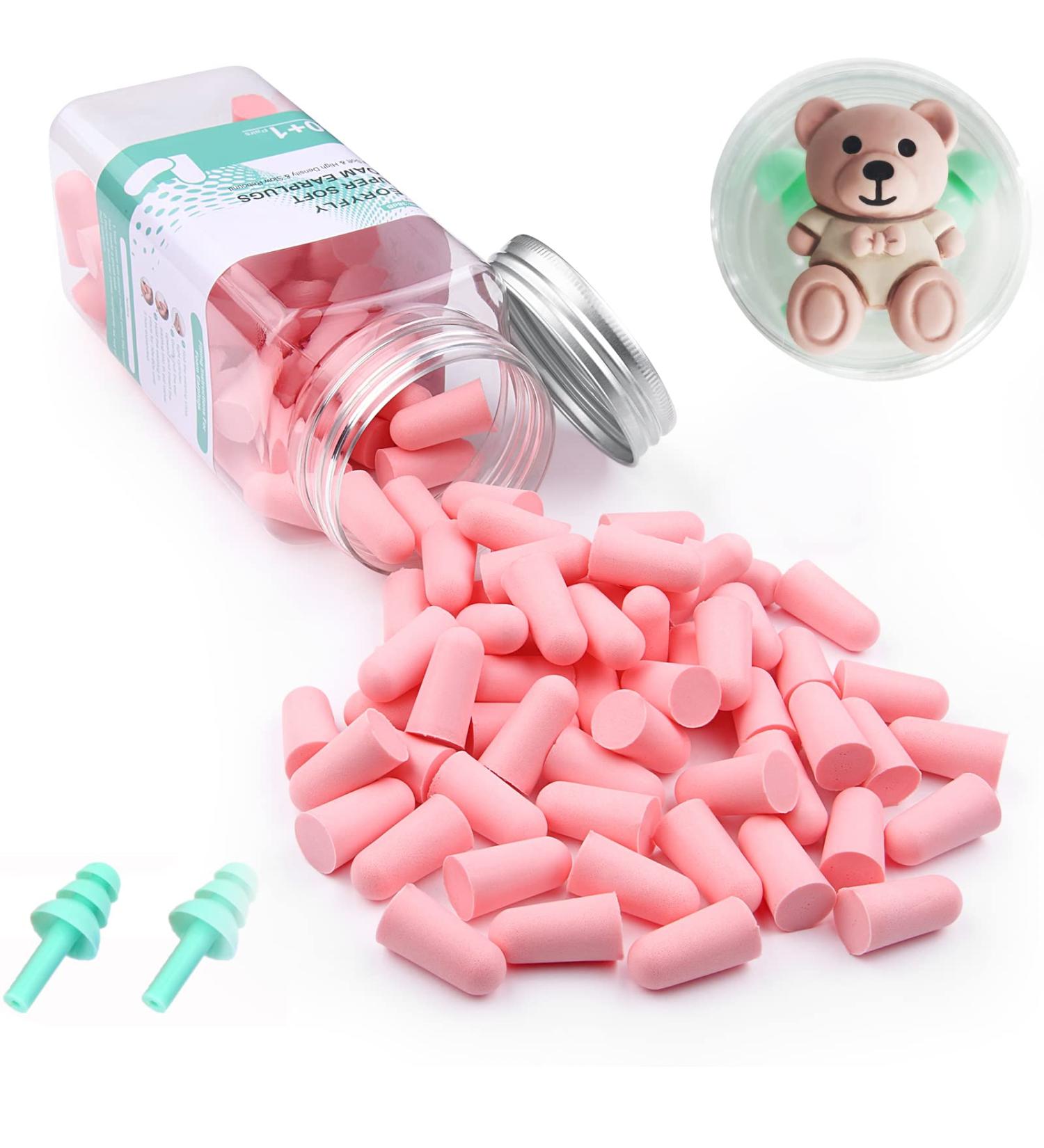 VeoryFly Soft Foam Ear Plugs for Sleep - 122 Pcs - 38 dB SNR - Noise Cancelling & Reusable - Pink - Buy Online on GoSupps.com