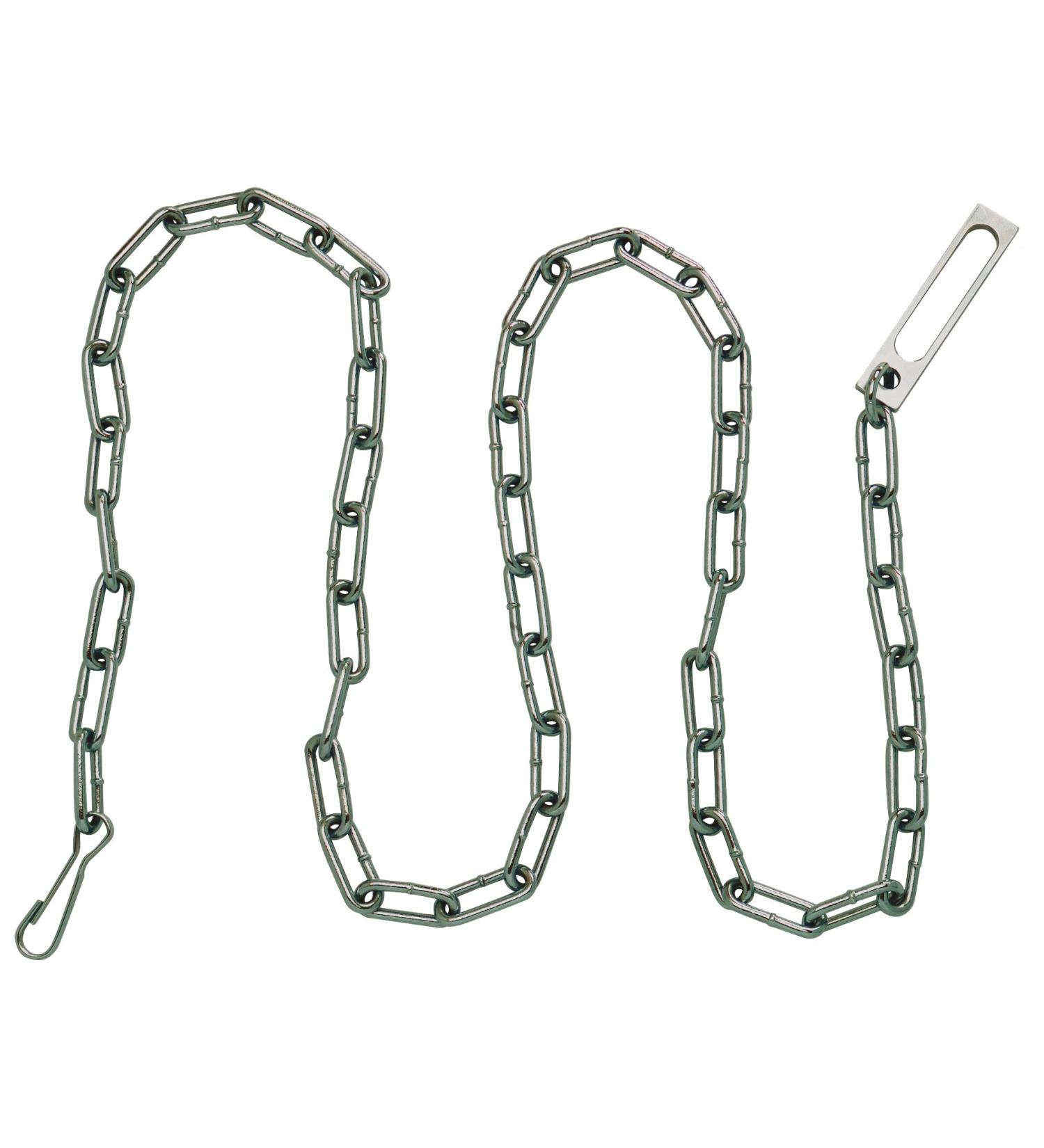 Peerless Handcuff Company Security Plated Chain with Oversize Pass-Through Link and Heavy Duty Snap at Either End (60-Inch)