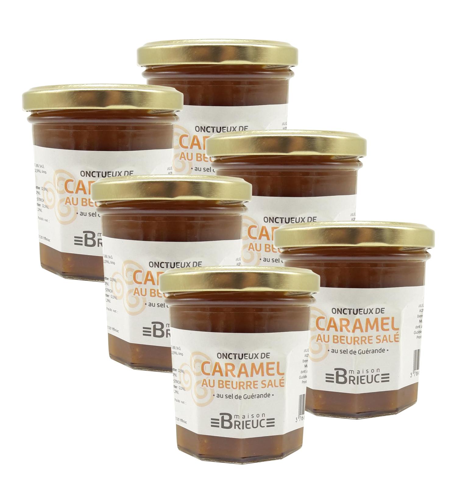 BRIEUC - LOT 6 POTS 210g Caramel Beurre Sal Fabriqu s par nos Maitres Carameliers en Bretagne Caramel beurre sal 220 g (Lot de 1) - Buy Online on GoSupps.com