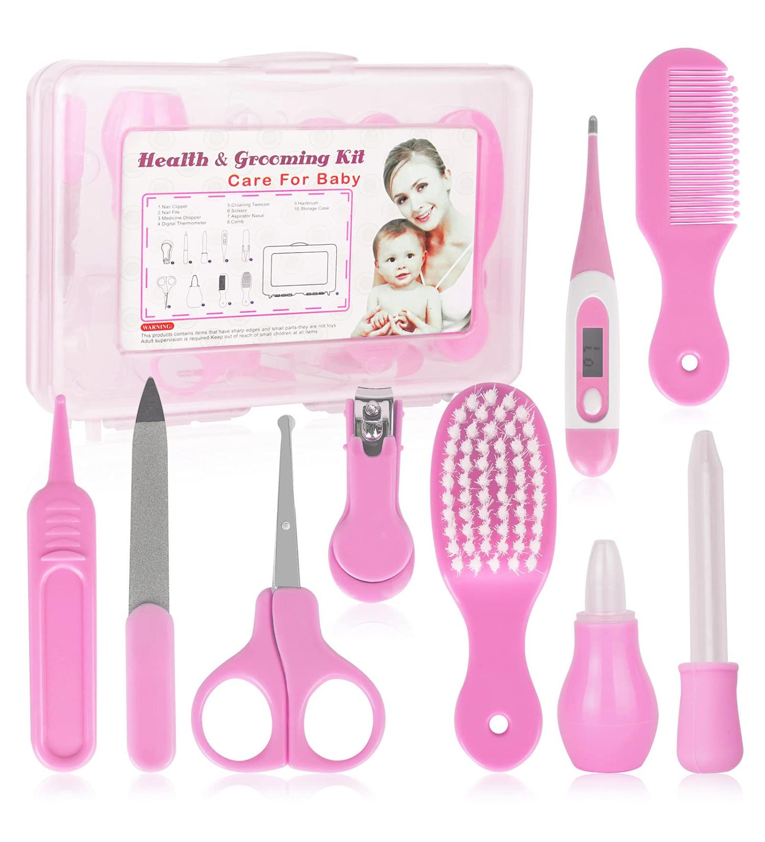 RoseFlower 9-in-1 Baby Healthcare & Grooming Kit - Nursery Care Set for Newborns & Toddlers - Buy Online on GoSupps.com