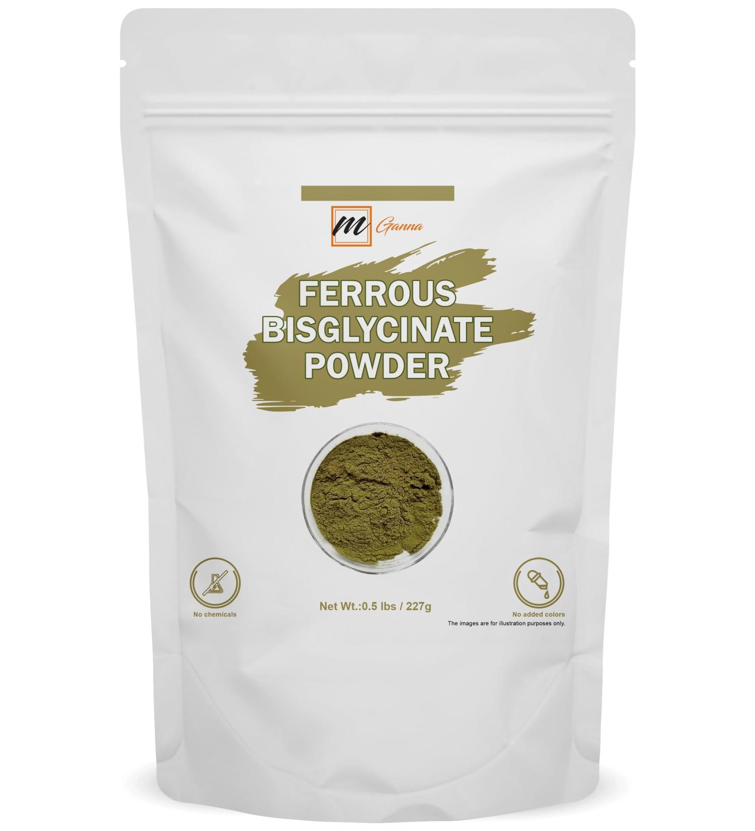 Ferrous Bisglycinate Powder | 227g / 0.5 lbs | Pure Chelated Iron Supplement Ingredient - Buy Online on GoSupps.com